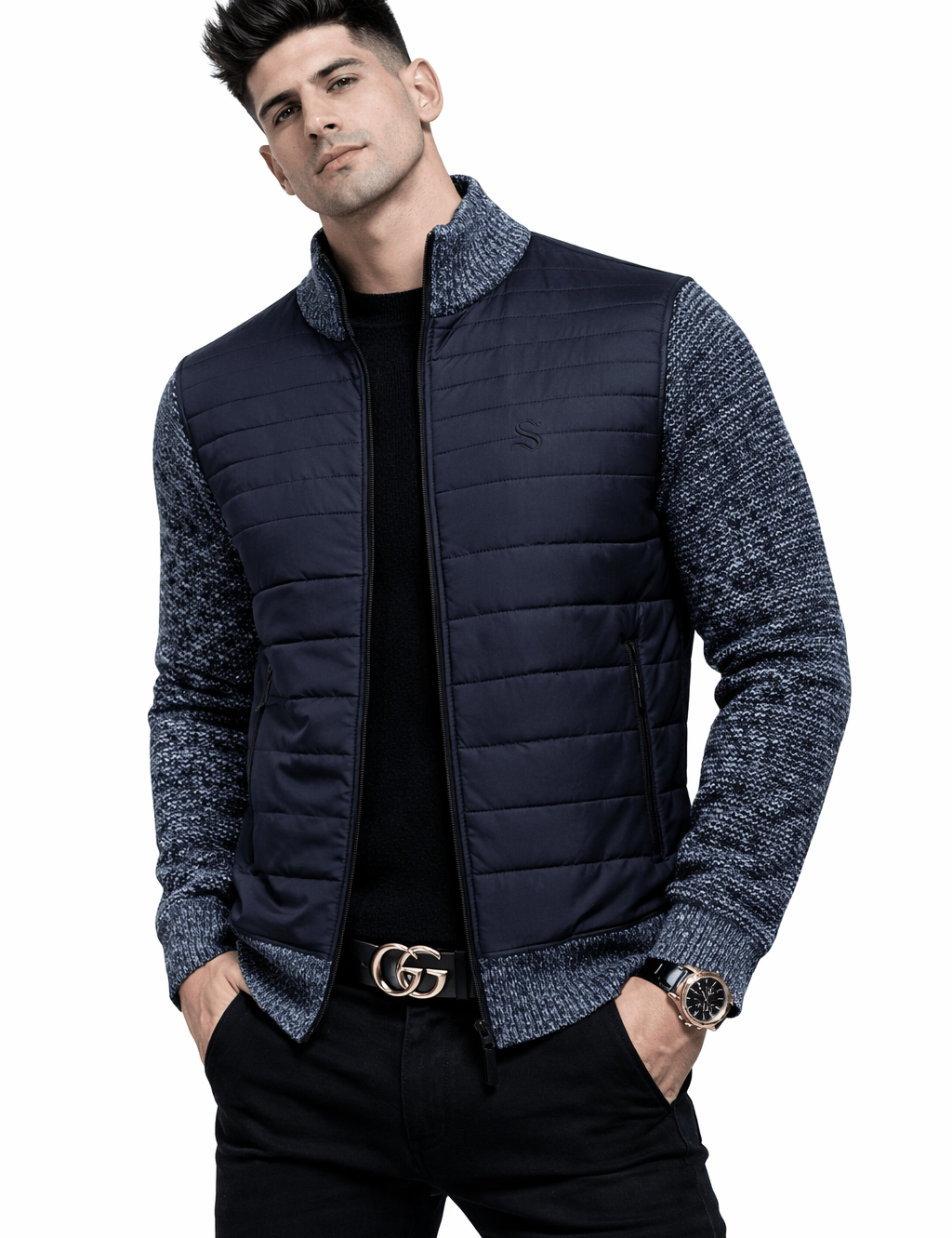 Zilu - Long Sleeve Jacket for Men - Sarman Fashion - Wholesale Clothing Fashion Brand for Men from Canada