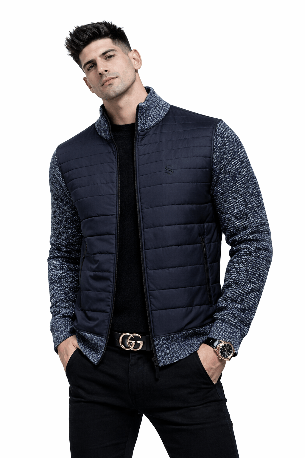 Zilu - Long Sleeve Jacket for Men - Sarman Fashion - Wholesale Clothing Fashion Brand for Men from Canada