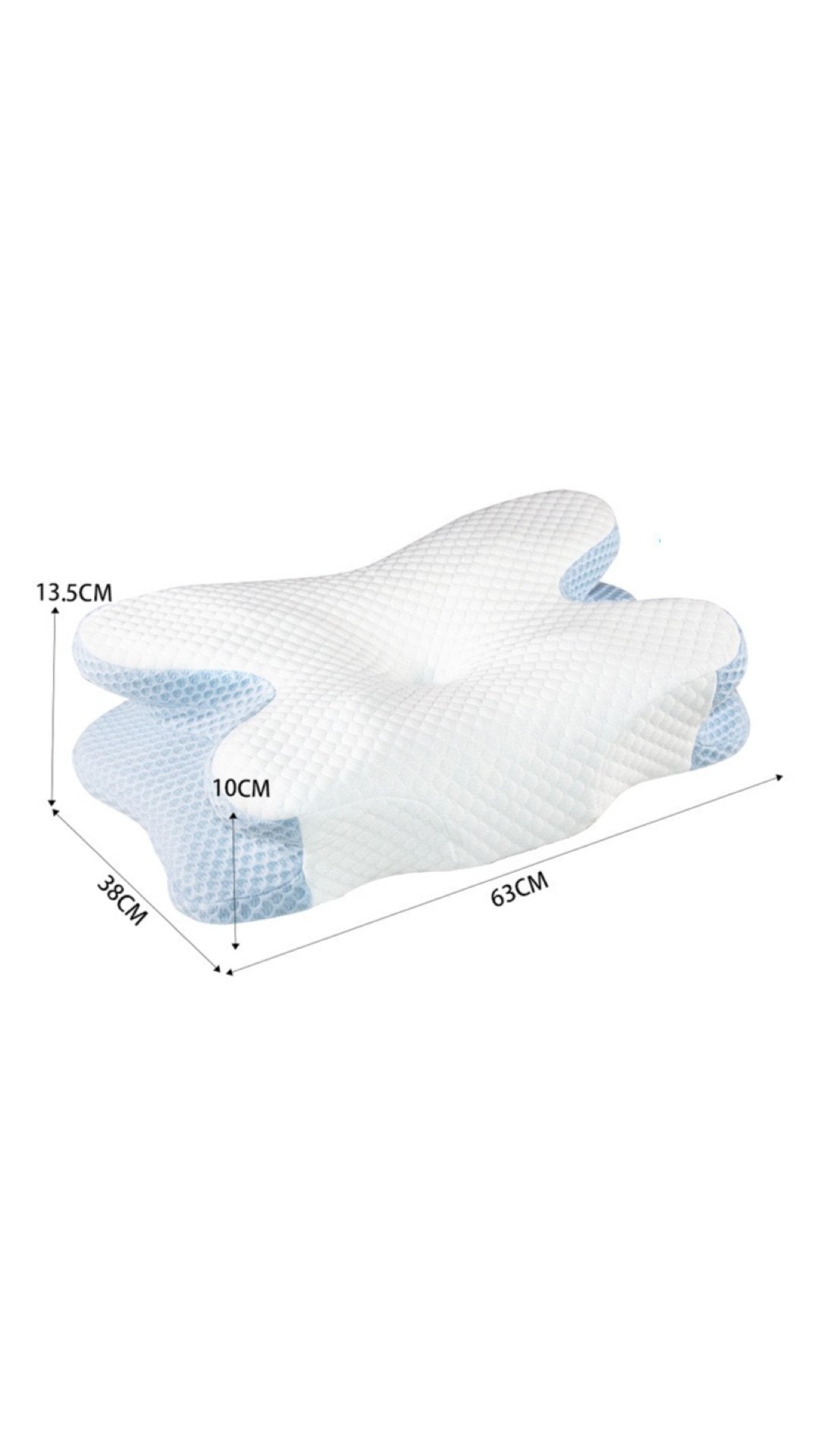 ZIMA 2 - Memory Foam Pillow for Neck and Shoulder 2 in 1 Pillow for Sleeping, Memory Foam Neck Pillows Neck Support Pillow for Side Back Stomach Sleepers Cooling Pillow with Pillowcase - Sarman Fashion - Wholesale Clothing Fashion Brand for Men from Canada