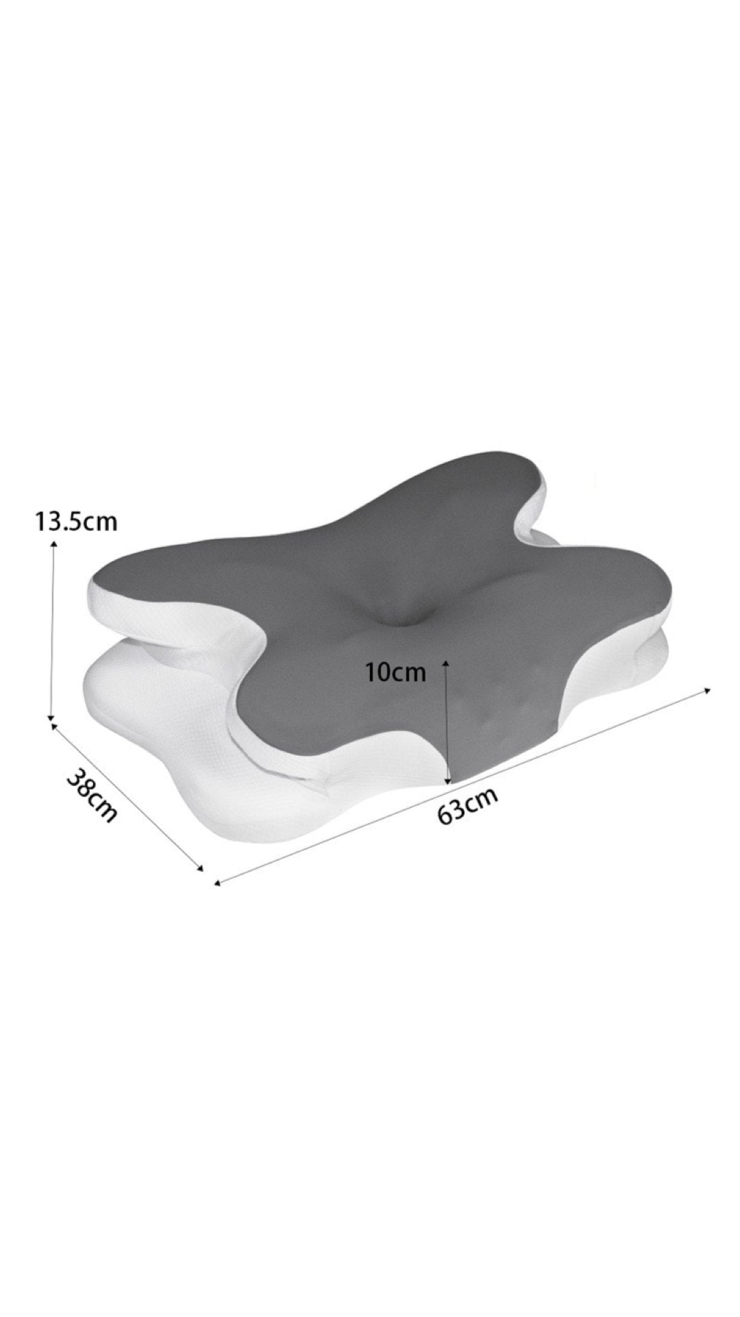 ZIMA 2 - Memory Foam Pillow for Neck and Shoulder 2 in 1 Pillow for Sleeping, Memory Foam Neck Pillows Neck Support Pillow for Side Back Stomach Sleepers Cooling Pillow with Pillowcase - Sarman Fashion - Wholesale Clothing Fashion Brand for Men from Canada