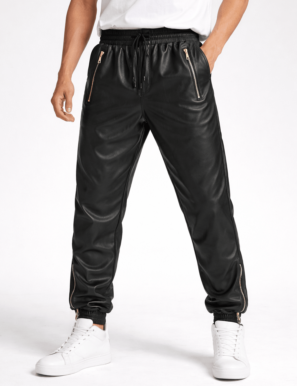 ZIMA 2 - Pu Leather Joggers for Men - Sarman Fashion - Wholesale Clothing Fashion Brand for Men from Canada