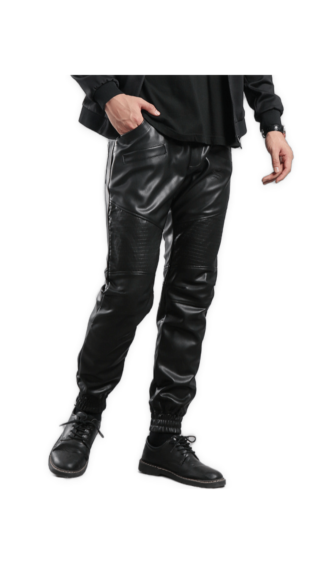 ZIMA 4 - Pu Leather Joggers for Men - Sarman Fashion - Wholesale Clothing Fashion Brand for Men from Canada
