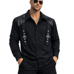 Zimbar 2 - Black Shirt for Men - Sarman Fashion - Wholesale Clothing Fashion Brand for Men from Canada