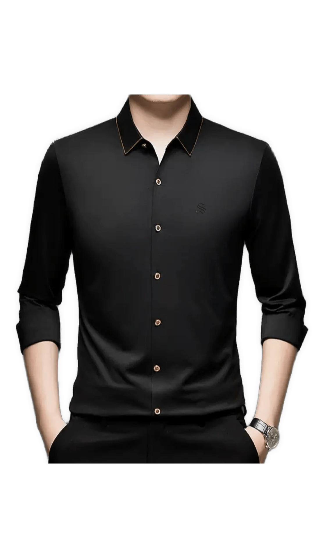 Zimbar - Black Shirt for Men - Sarman Fashion - Wholesale Clothing Fashion Brand for Men from Canada