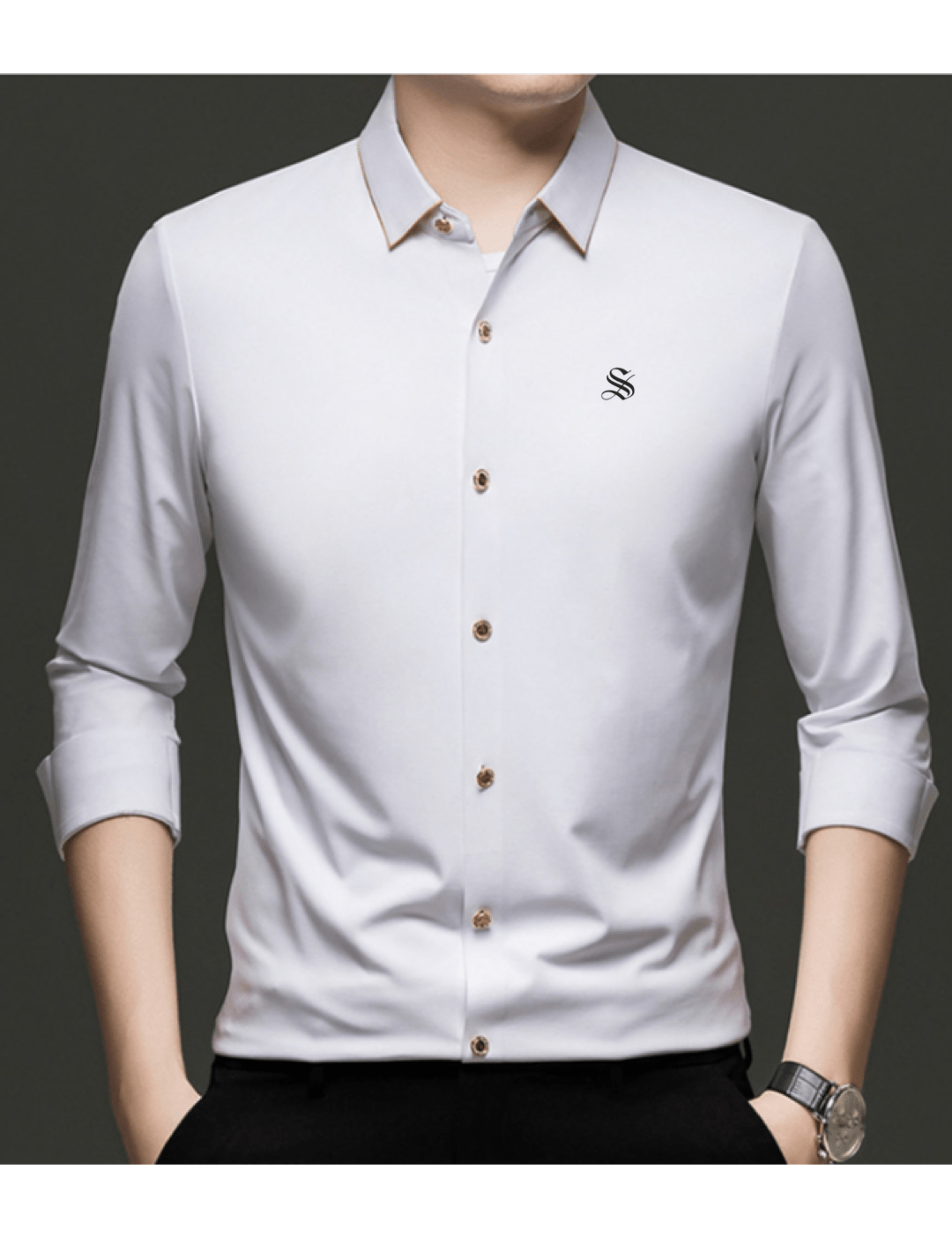 Zimbar - Black Shirt for Men - Sarman Fashion - Wholesale Clothing Fashion Brand for Men from Canada