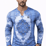 Zimja - Long V - Neck Shirt for Men - Sarman Fashion - Wholesale Clothing Fashion Brand for Men from Canada