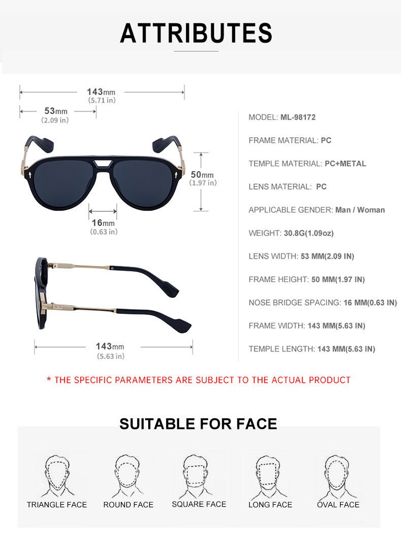 Zinha 2 - Unisex Sunglasses - Sarman Fashion - Wholesale Clothing Fashion Brand for Men from Canada