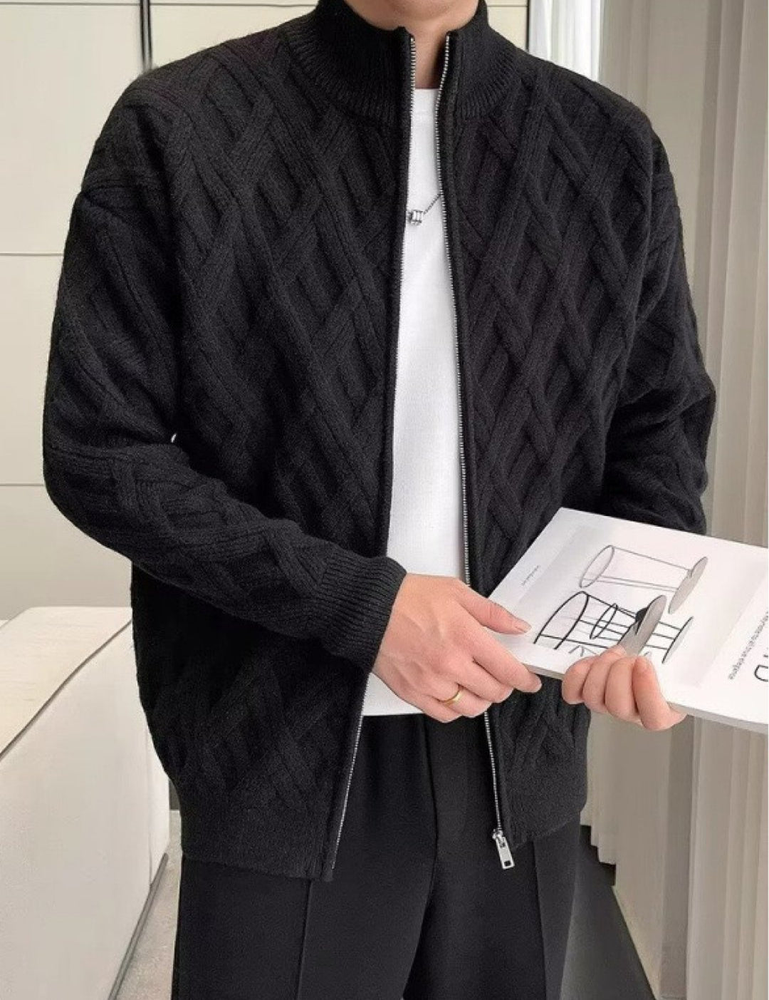ZIO - High Neck Sweater for Men - Sarman Fashion - Wholesale Clothing Fashion Brand for Men from Canada