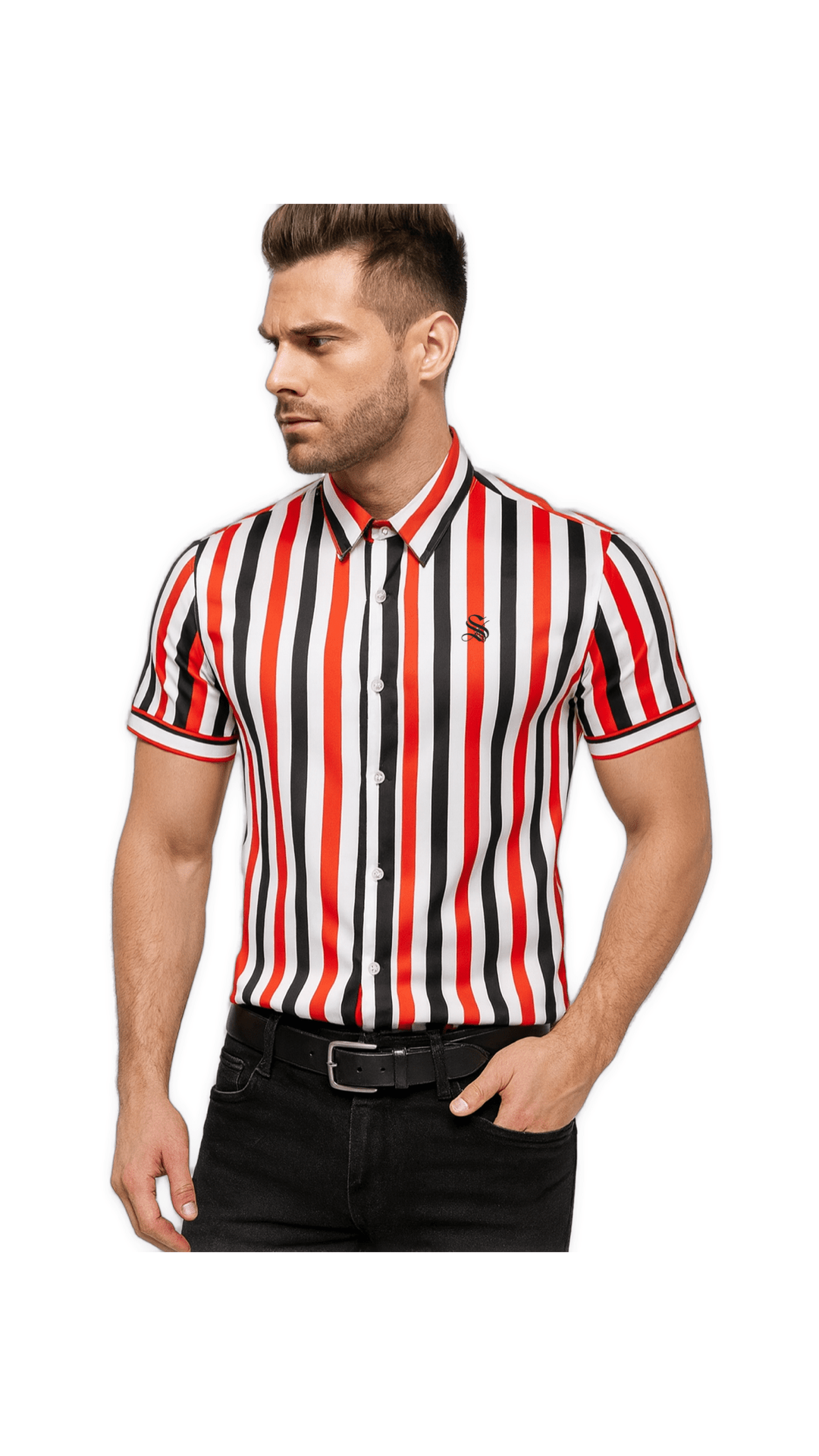 Zisiska - Short Sleeves Shirt for Men - Sarman Fashion - Wholesale Clothing Fashion Brand for Men from Canada