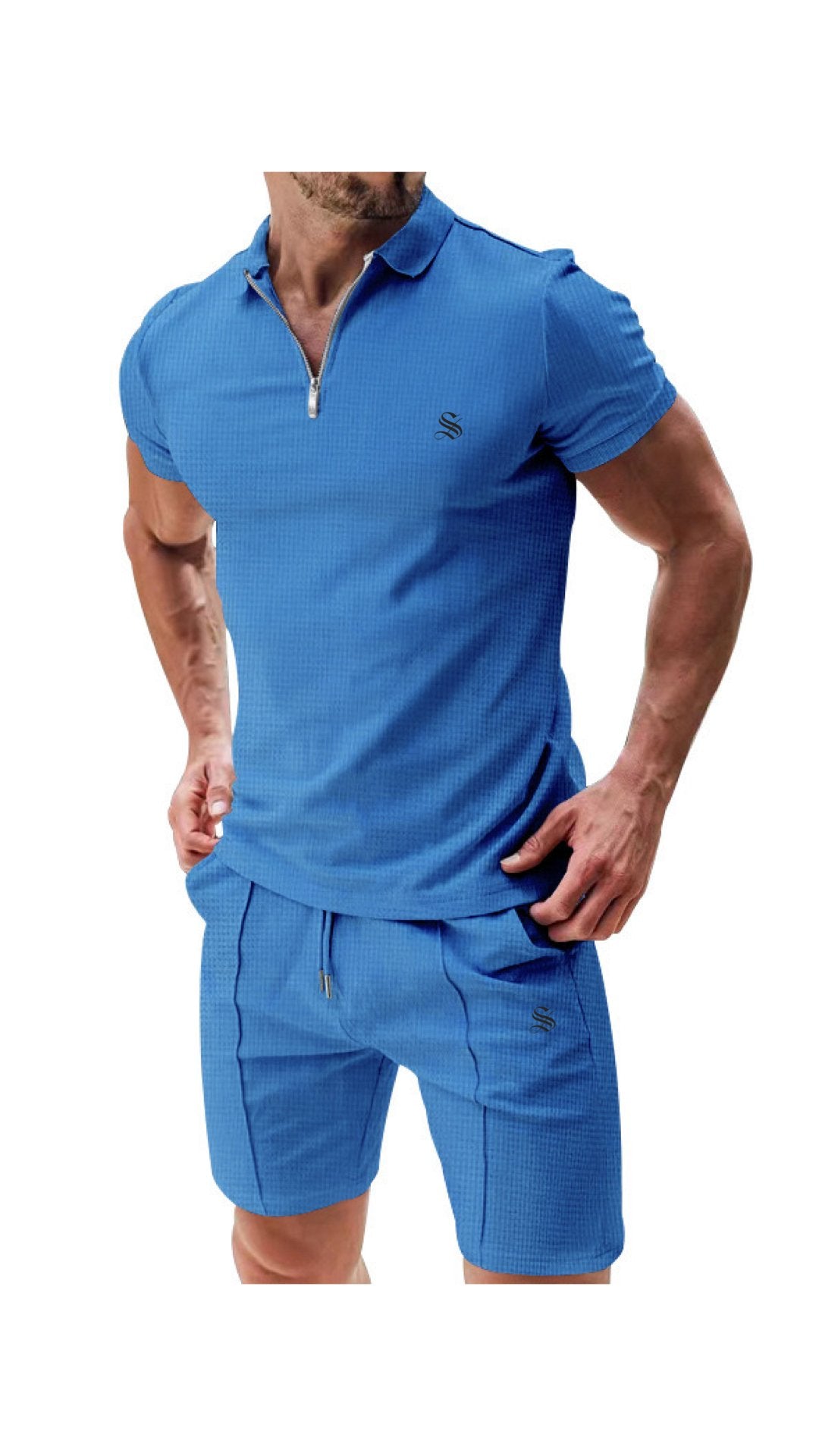 Zismia - Complete Set Polo Shirt & Shorts for Men - Sarman Fashion - Wholesale Clothing Fashion Brand for Men from Canada