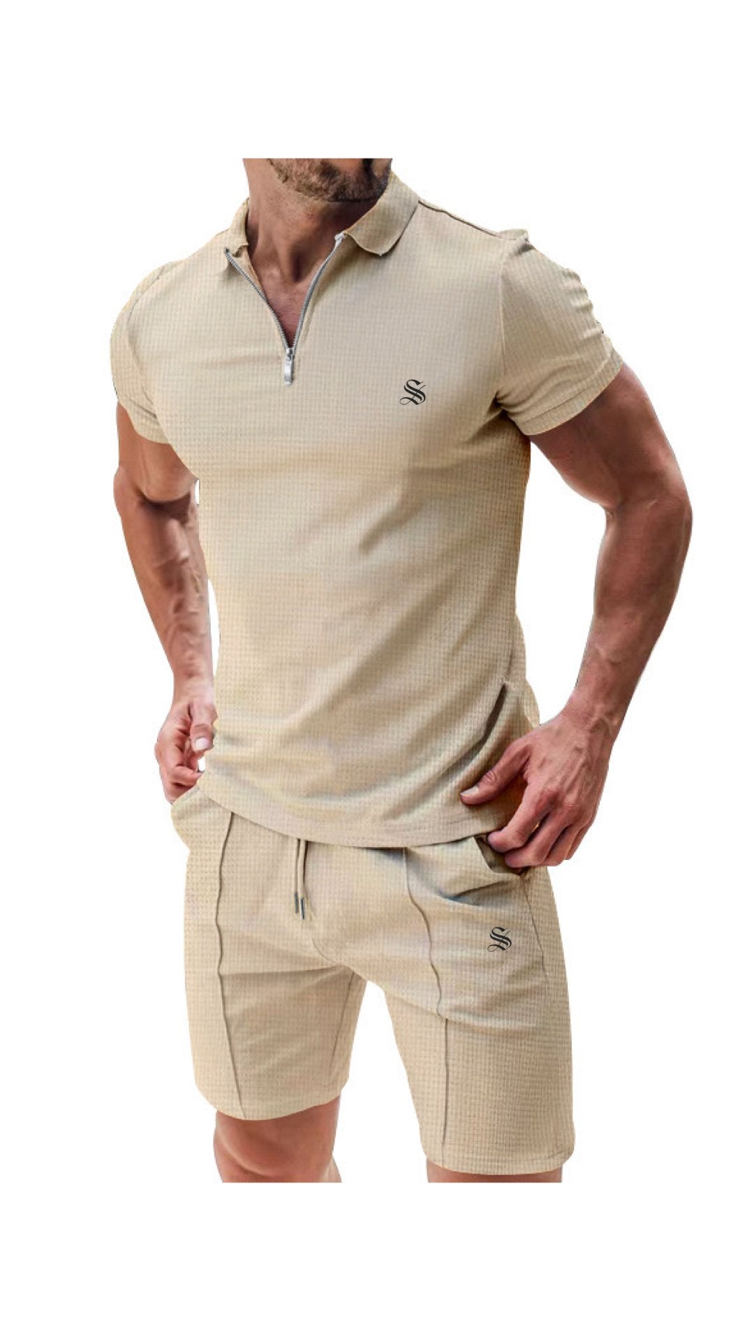 Zismia - Complete Set Polo Shirt & Shorts for Men - Sarman Fashion - Wholesale Clothing Fashion Brand for Men from Canada