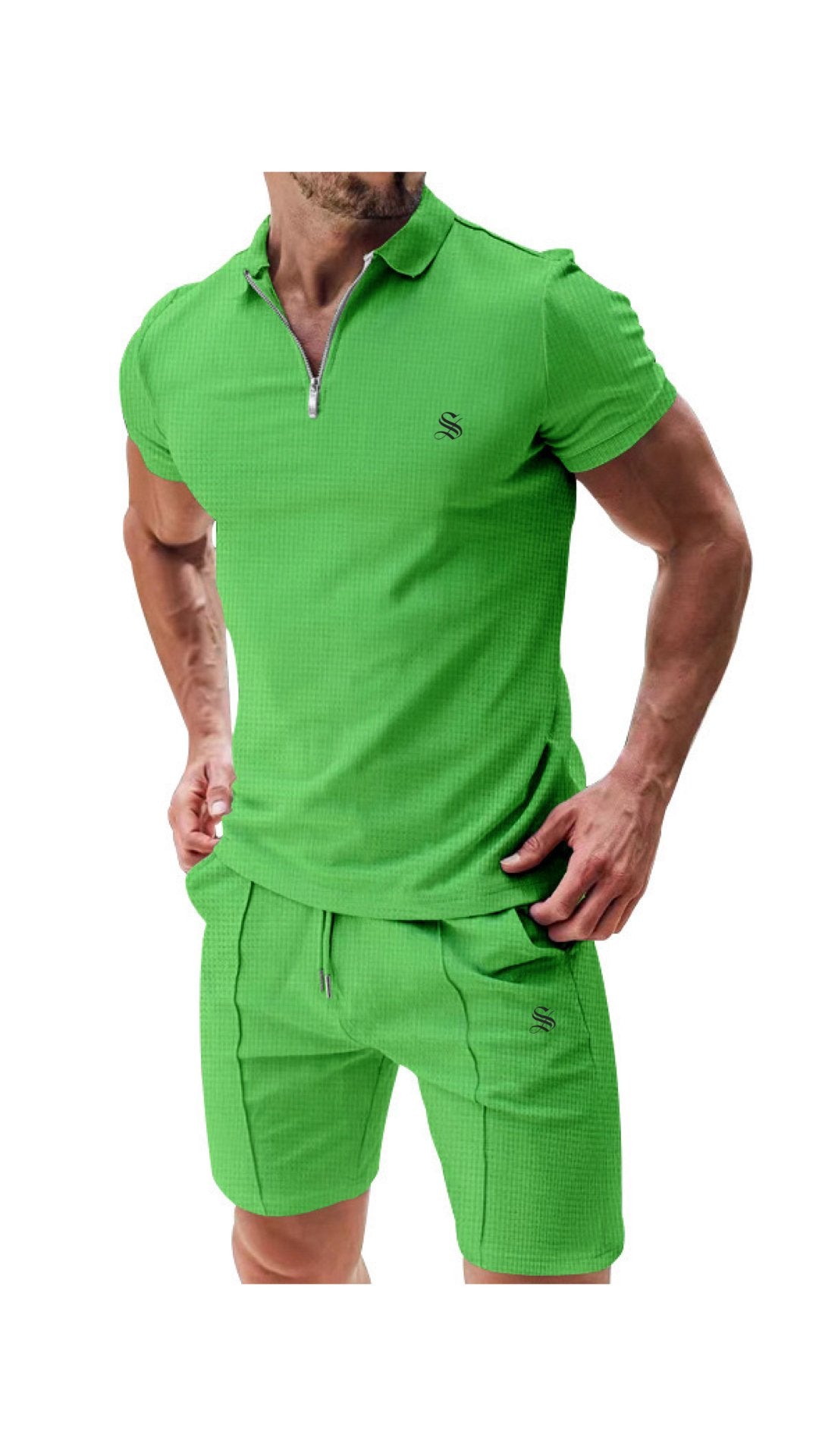 Zismia - Complete Set Polo Shirt & Shorts for Men - Sarman Fashion - Wholesale Clothing Fashion Brand for Men from Canada