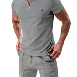 Zismia - Complete Set Polo Shirt & Shorts for Men - Sarman Fashion - Wholesale Clothing Fashion Brand for Men from Canada