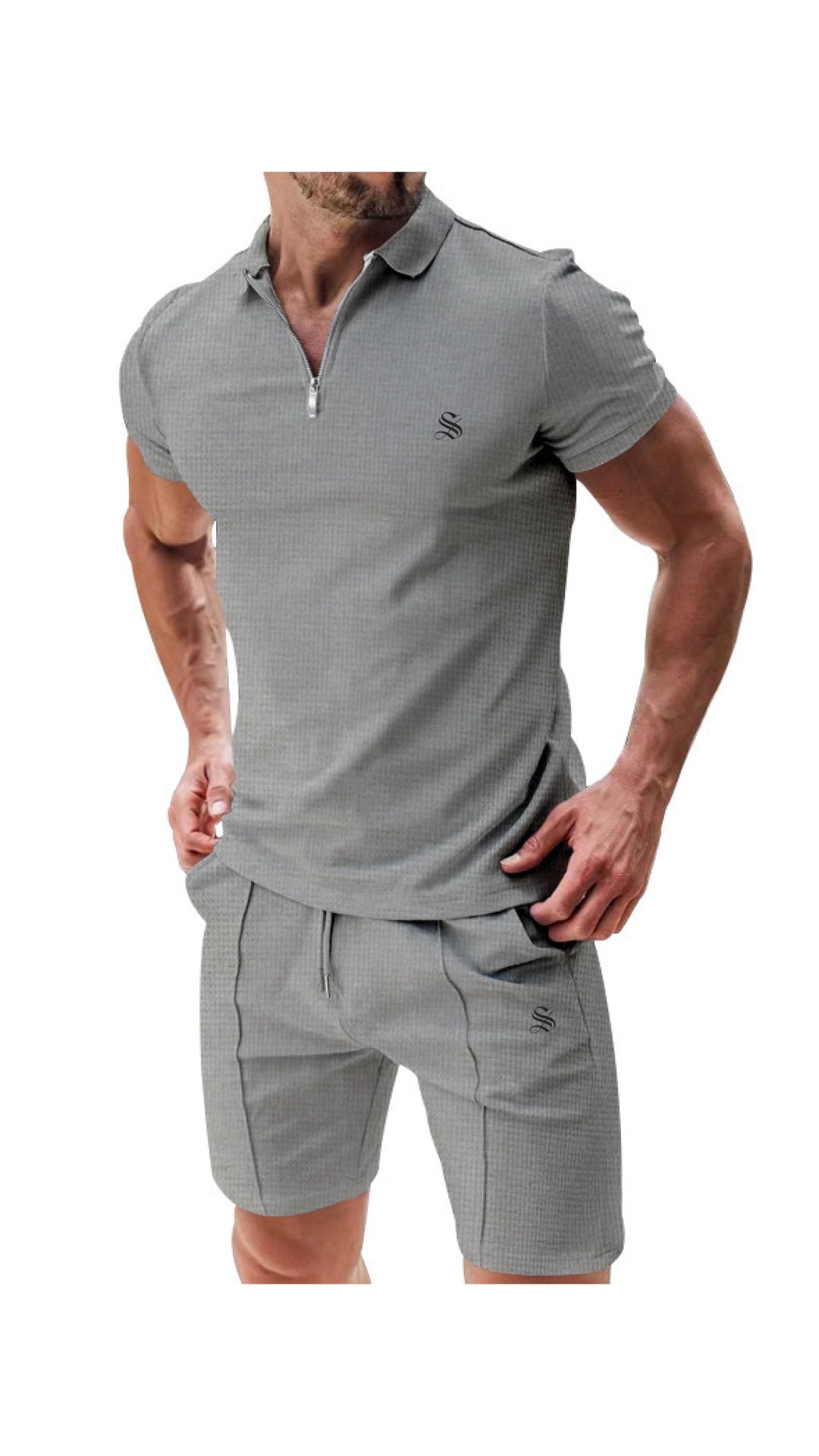 Zismia - Complete Set Polo Shirt & Shorts for Men - Sarman Fashion - Wholesale Clothing Fashion Brand for Men from Canada