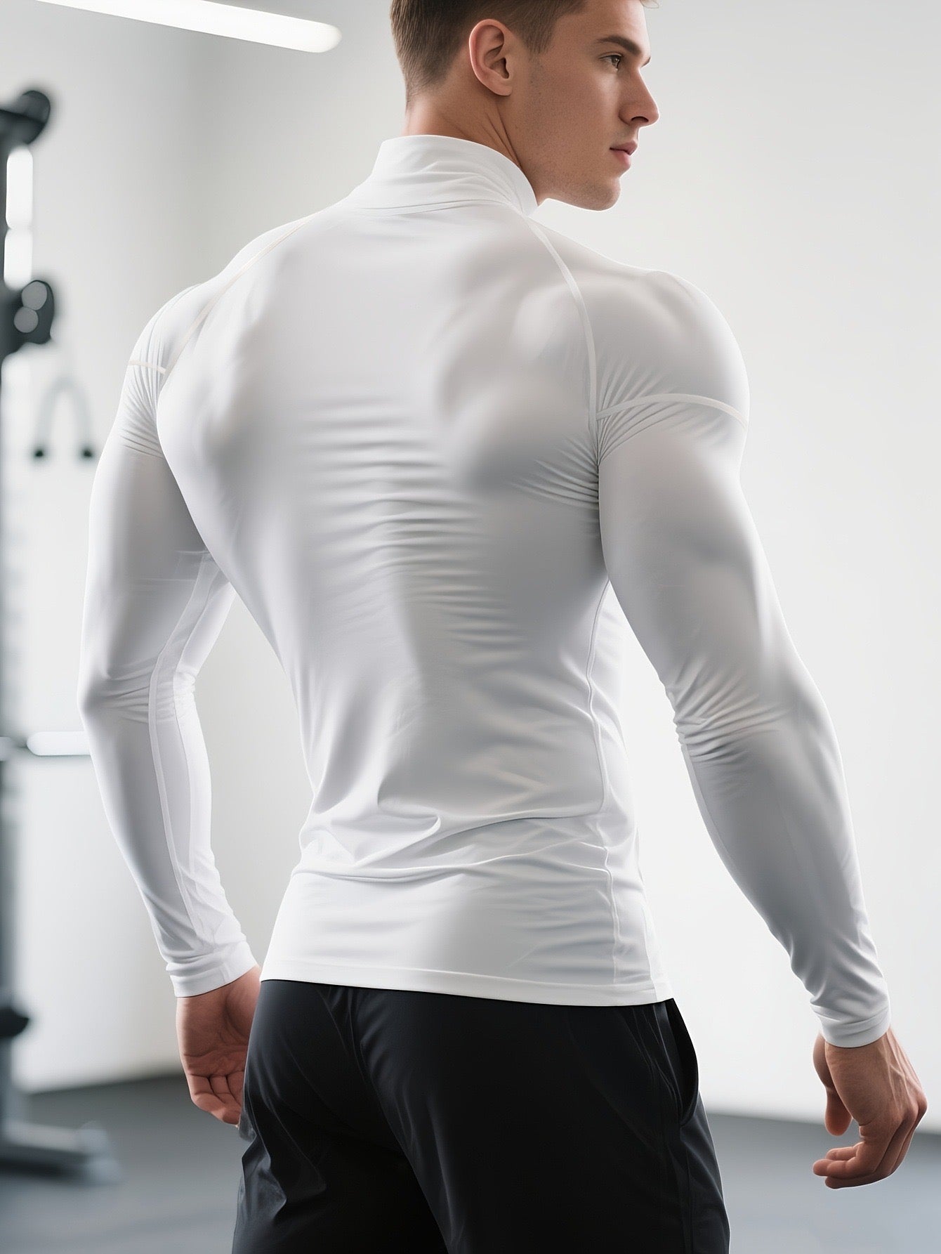 Ziviro - High Neck Long Sleeve Shirt for Men - Sarman Fashion - Wholesale Clothing Fashion Brand for Men from Canada