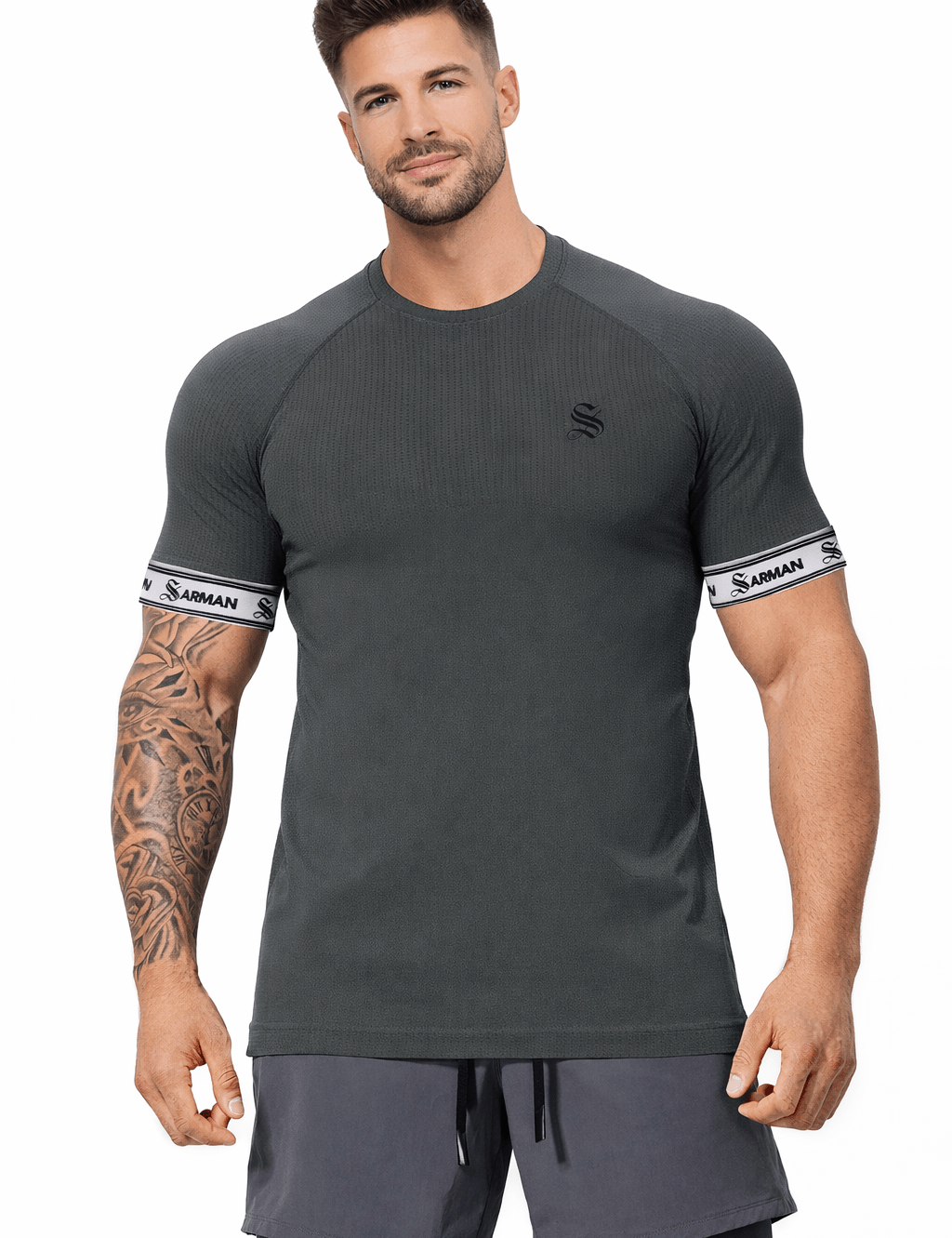 Zonic 15 - T-Shirt with Straps for Men - Sarman Fashion - Wholesale Clothing Fashion Brand for Men from Canada