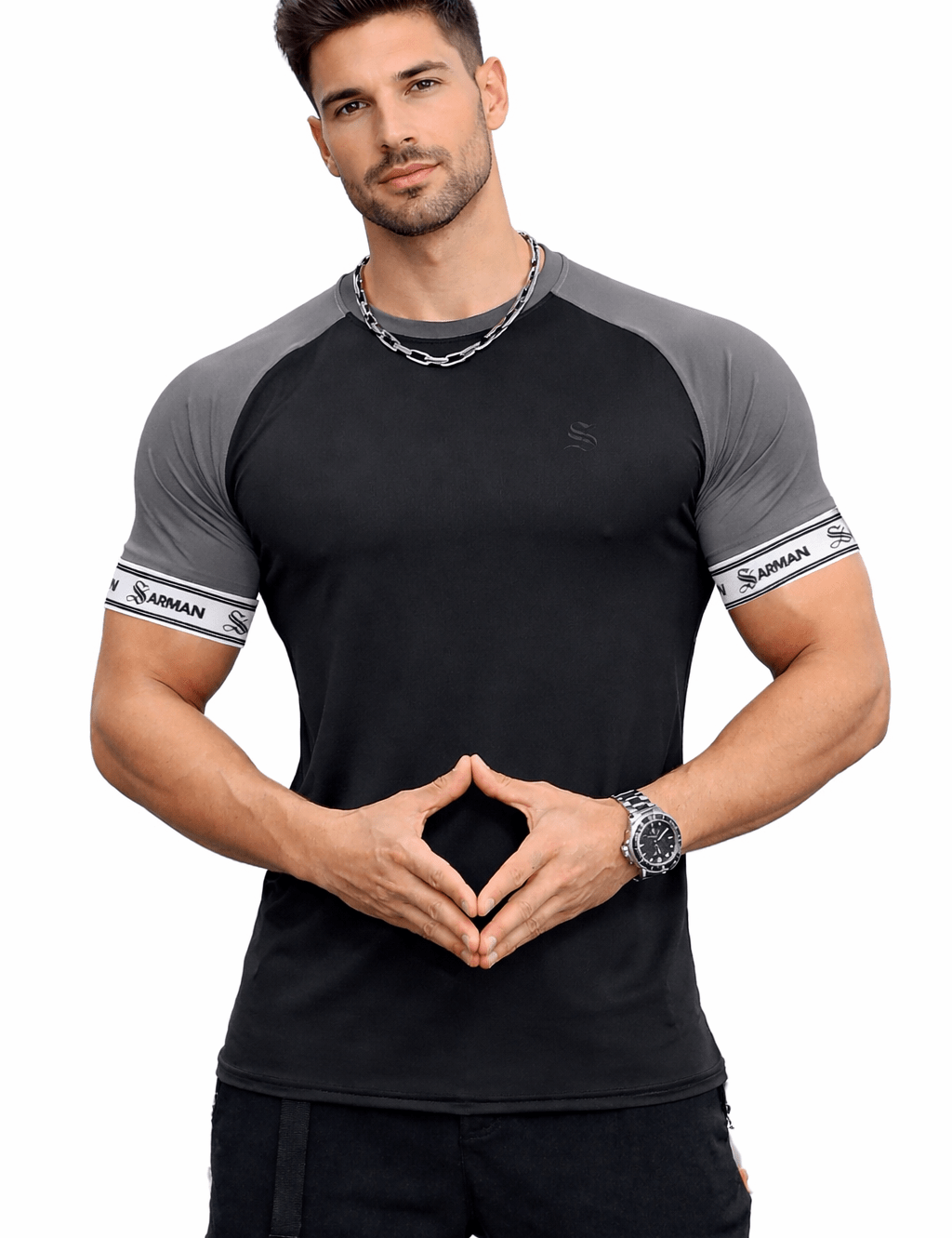 Zonic 18 - T-Shirt with Straps for Men - Sarman Fashion - Wholesale Clothing Fashion Brand for Men from Canada