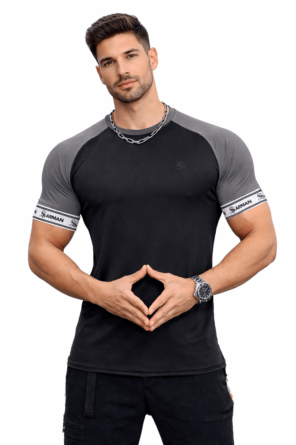 Zonic 18 - T-Shirt with Straps for Men - Sarman Fashion - Wholesale Clothing Fashion Brand for Men from Canada