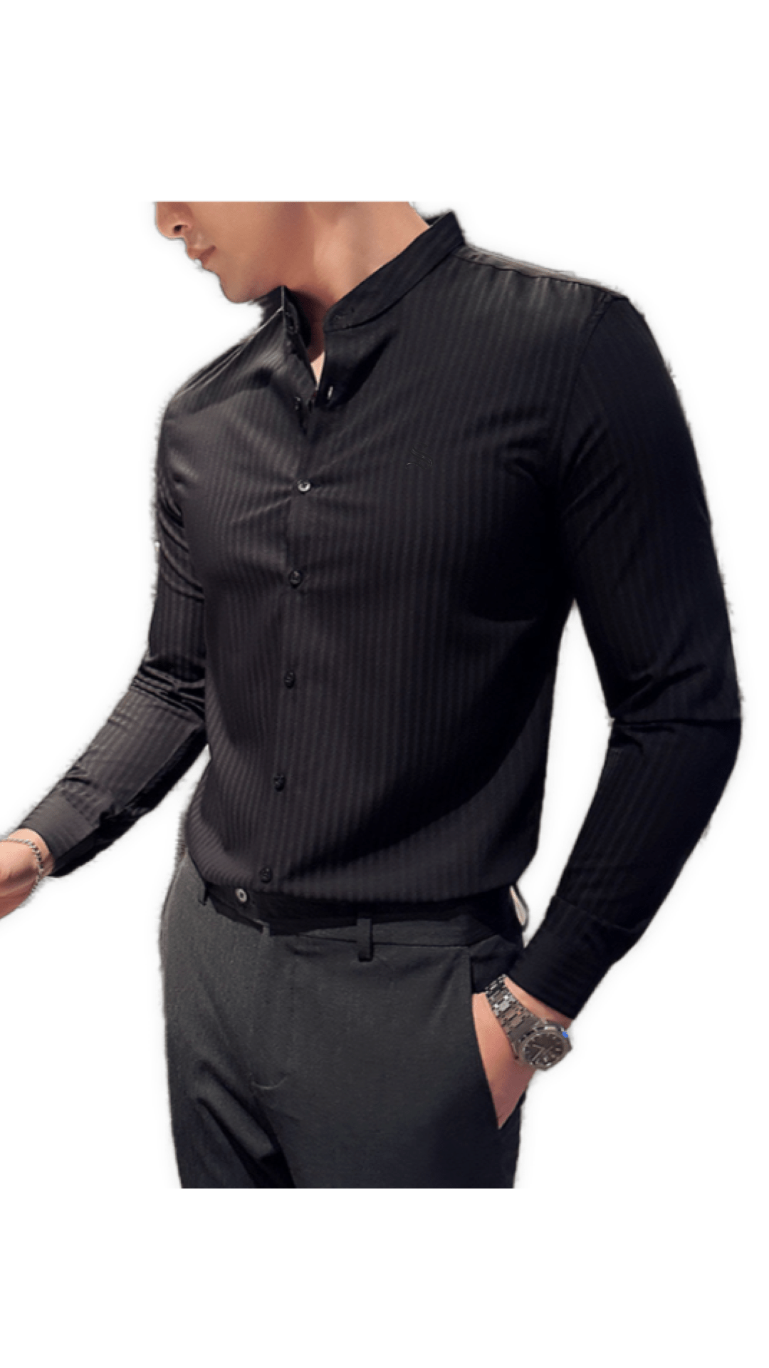 ZOOO - Black Shirt for Men - Sarman Fashion - Wholesale Clothing Fashion Brand for Men from Canada