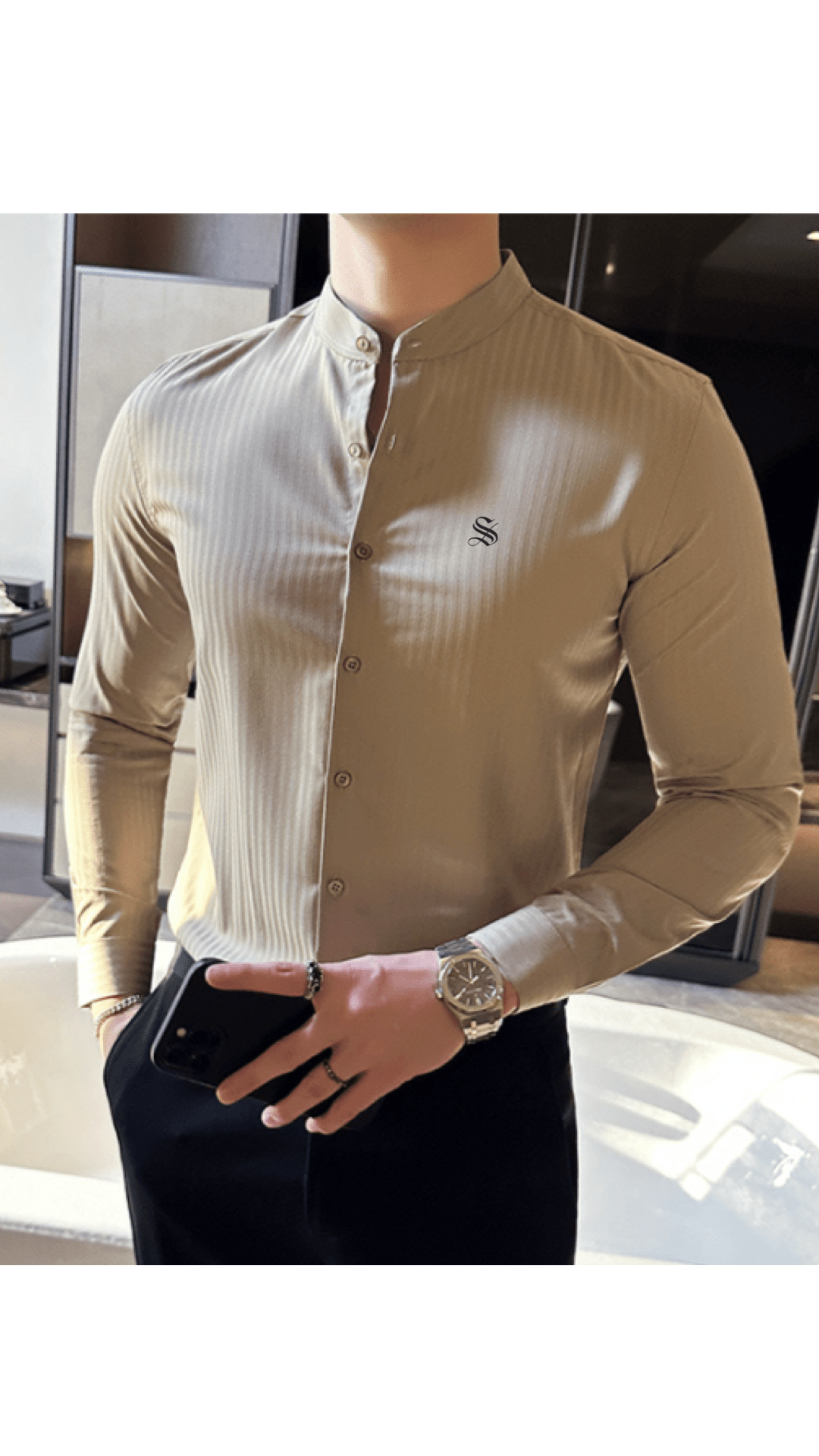ZOOO - Black Shirt for Men - Sarman Fashion - Wholesale Clothing Fashion Brand for Men from Canada