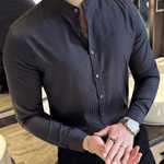 ZOOO - Black Shirt for Men - Sarman Fashion - Wholesale Clothing Fashion Brand for Men from Canada
