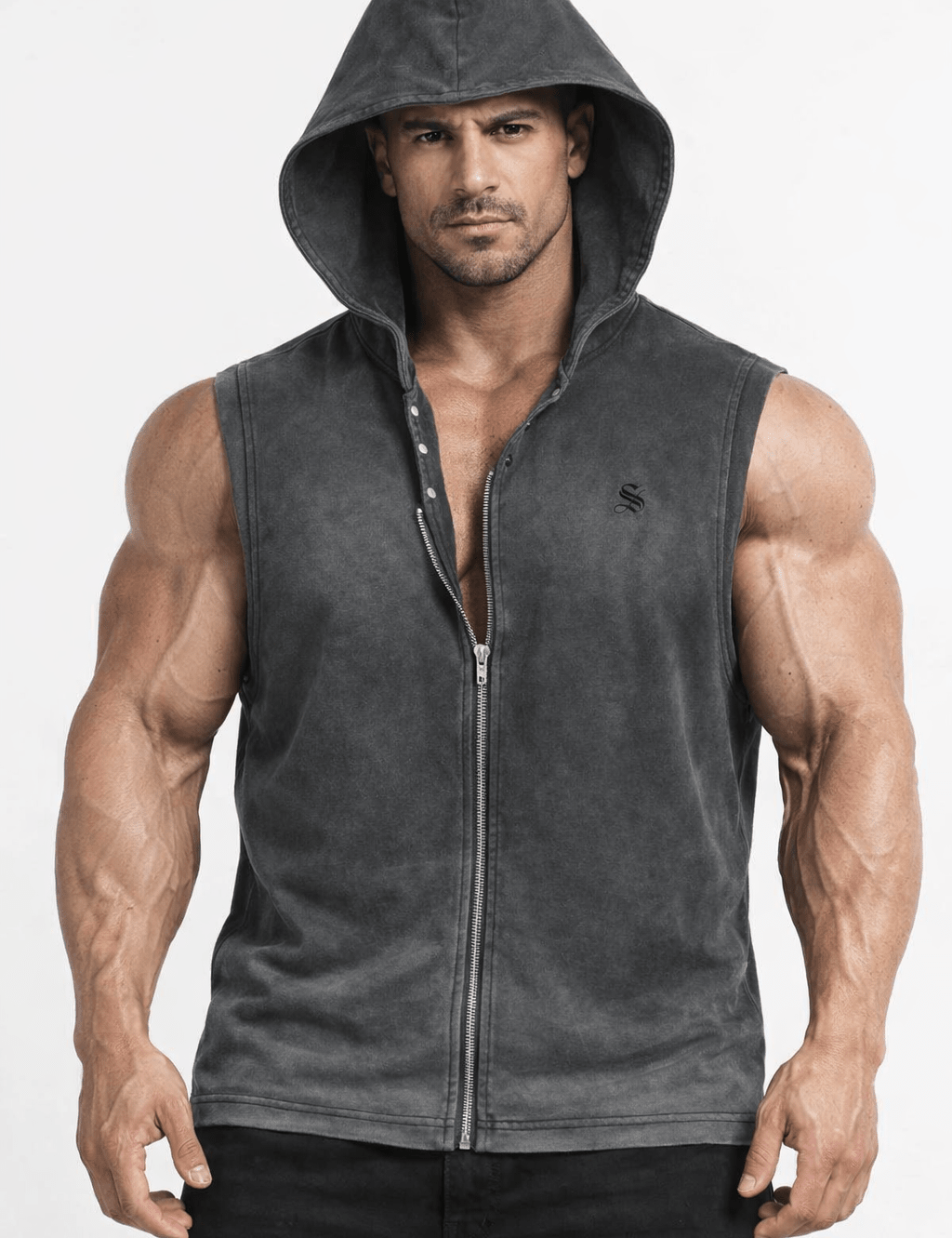 Zopak 2 - Sleeveless Hoodie for Men - Sarman Fashion - Wholesale Clothing Fashion Brand for Men from Canada