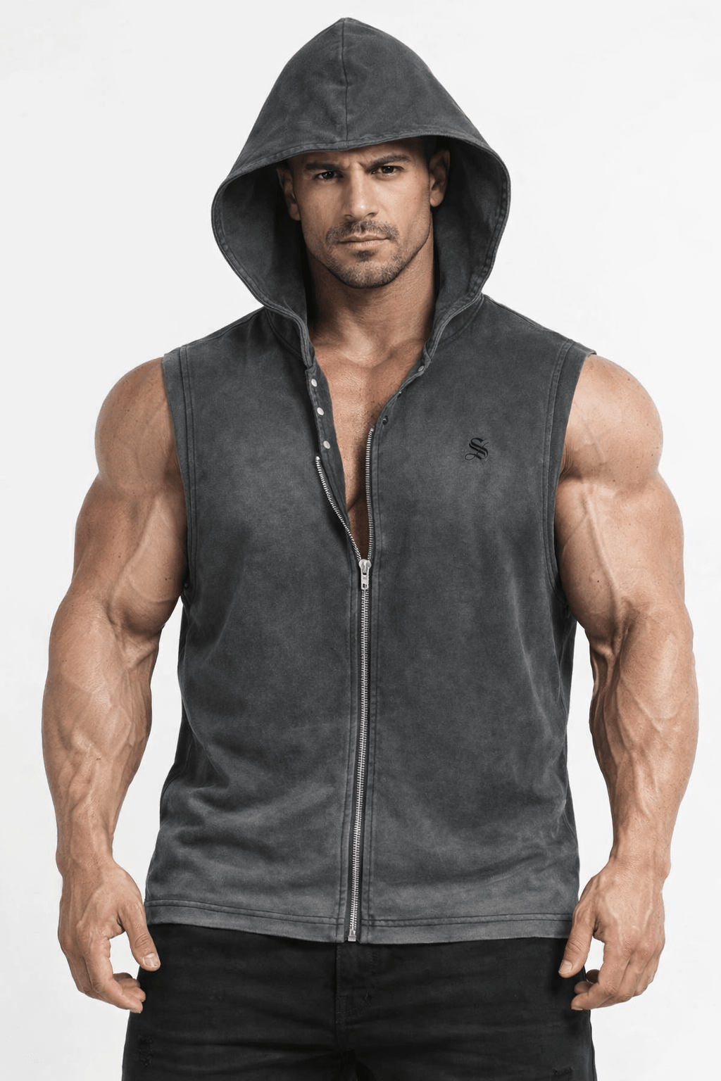 Zopak 2 - Sleeveless Hoodie for Men - Sarman Fashion - Wholesale Clothing Fashion Brand for Men from Canada