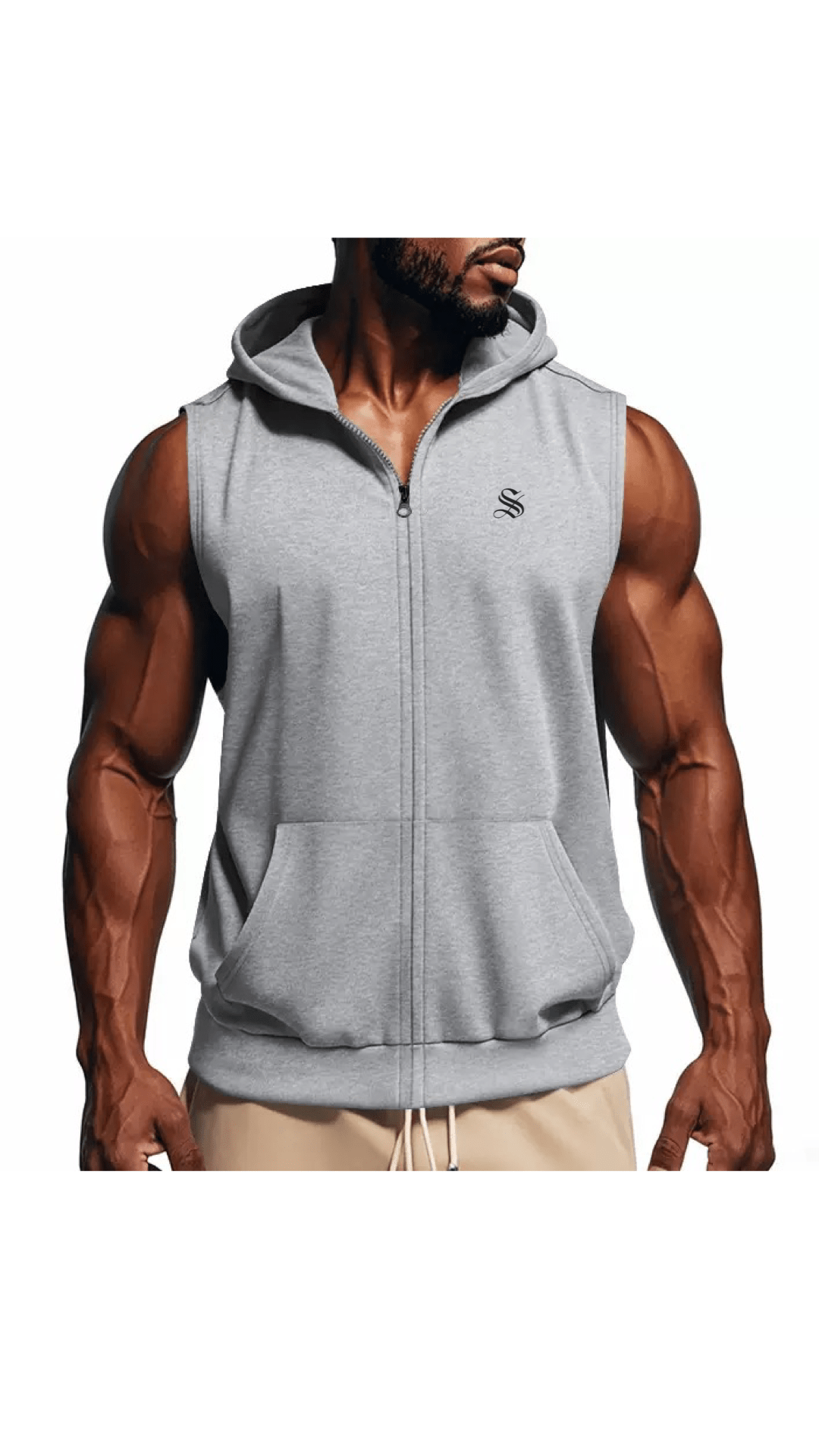 Zopak - Sleeveless Hoodie for Men - Sarman Fashion - Wholesale Clothing Fashion Brand for Men from Canada