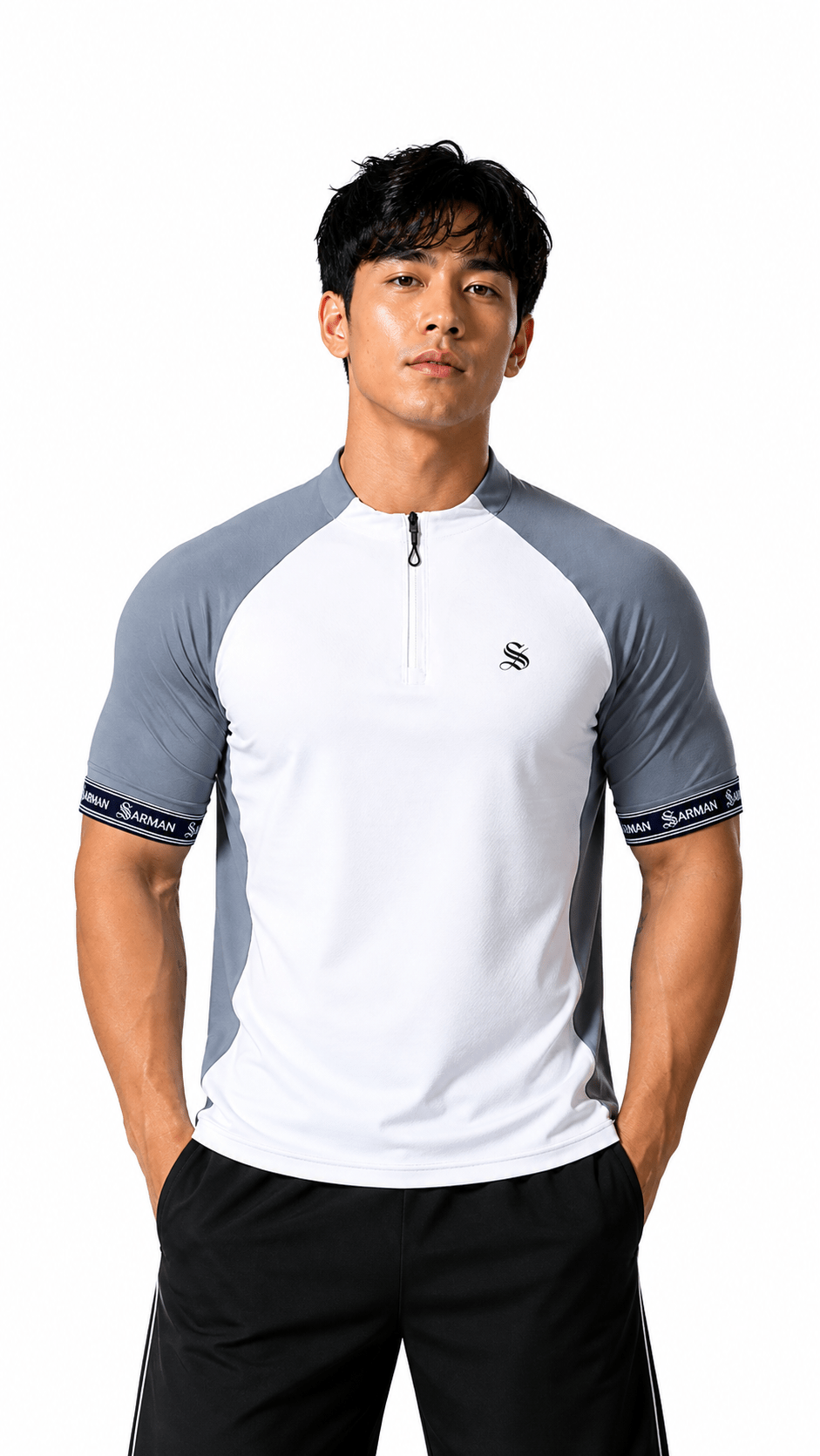 Zumira 3 - T-Shirt With Straps for Men - Sarman Fashion - Wholesale Clothing Fashion Brand for Men from Canada