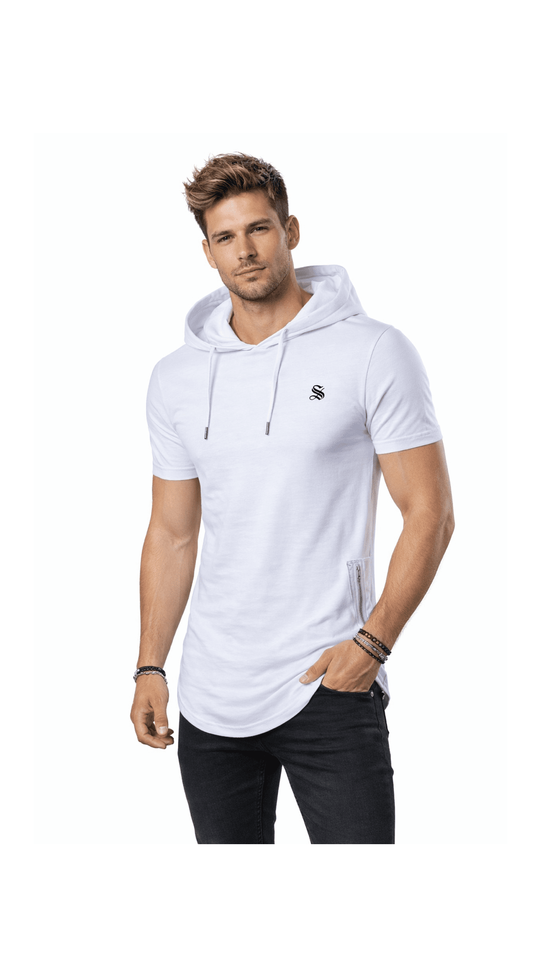 Zumuwa - Hood T-shirt for Men - Sarman Fashion - Wholesale Clothing Fashion Brand for Men from Canada