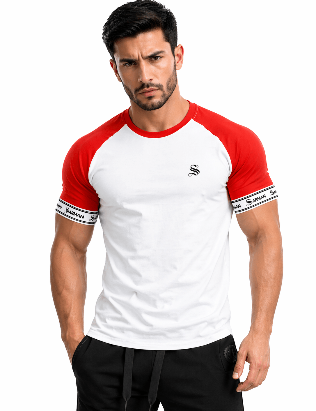 Zuws 4 - T-Shirt with Straps for Men - Sarman Fashion - Wholesale Clothing Fashion Brand for Men from Canada