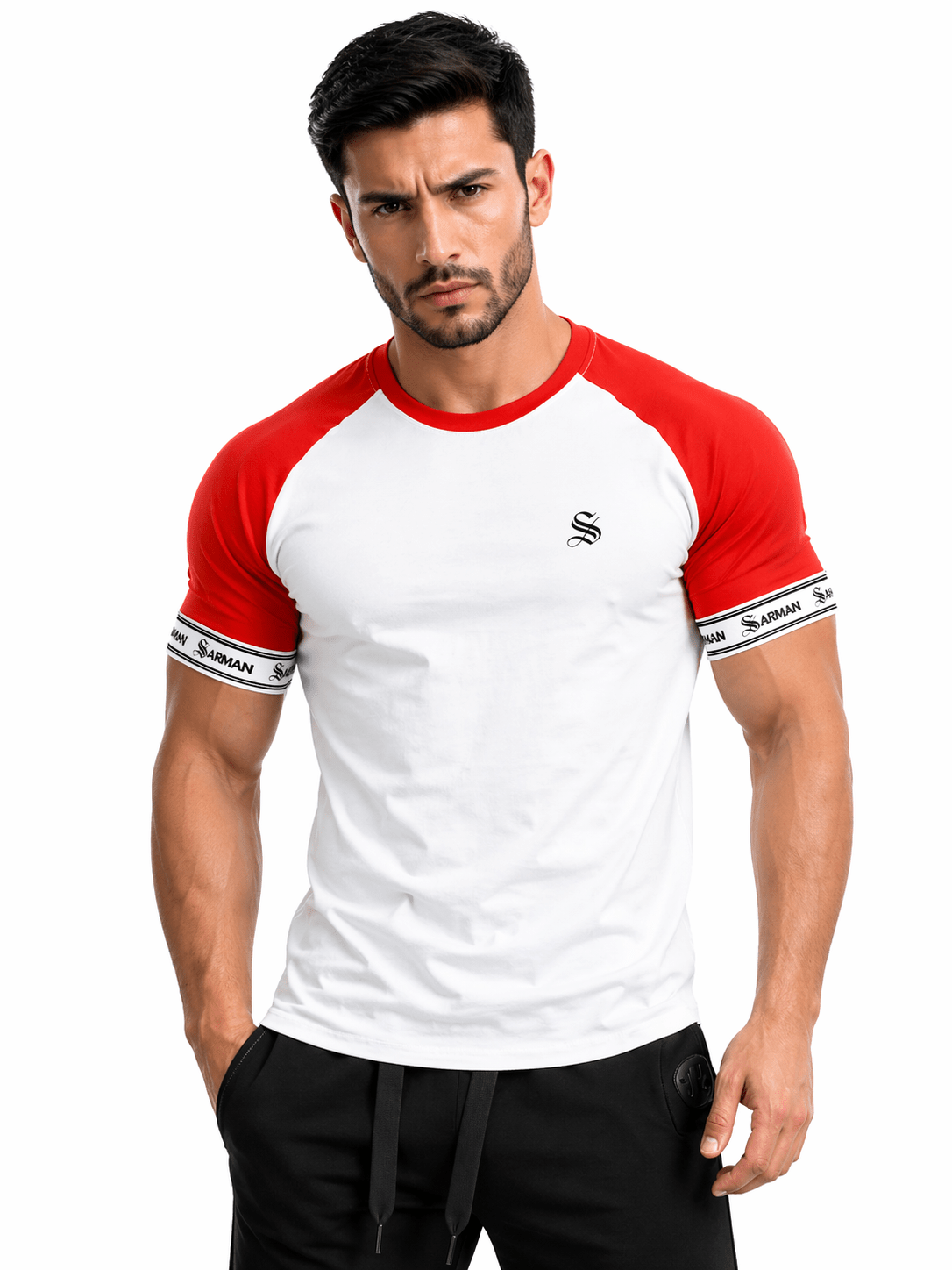 Zuws 4 - T-Shirt with Straps for Men - Sarman Fashion - Wholesale Clothing Fashion Brand for Men from Canada