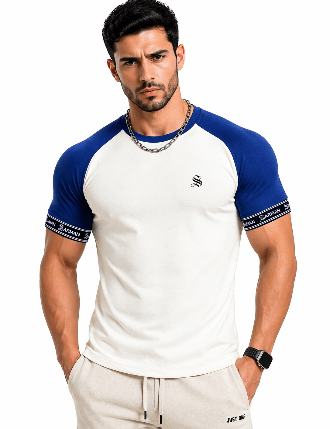 Zuws 6 - T-Shirt with Straps for Men - Sarman Fashion - Wholesale Clothing Fashion Brand for Men from Canada