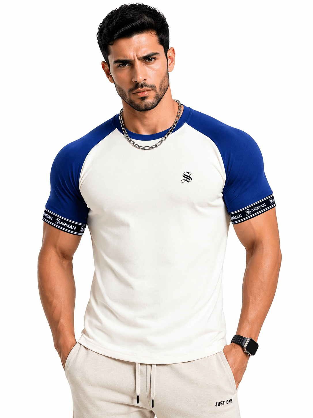 Zuws 6 - T-Shirt with Straps for Men - Sarman Fashion - Wholesale Clothing Fashion Brand for Men from Canada