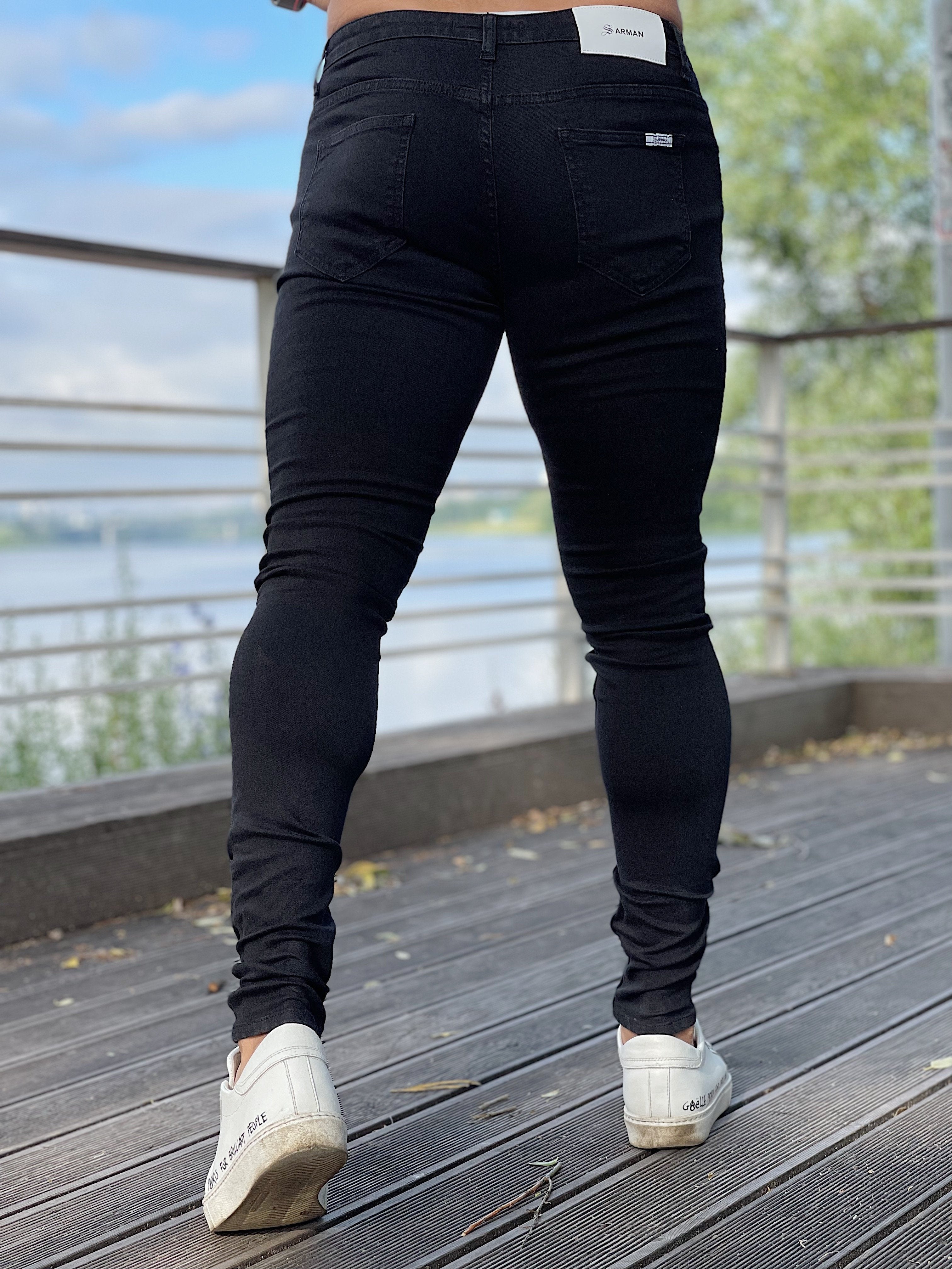A-life - Black Skinny Jeans for Men (PRE-ORDER DISPATCH DATE 25 September 2024) - Sarman Fashion - Wholesale Clothing Fashion Brand for Men from Canada