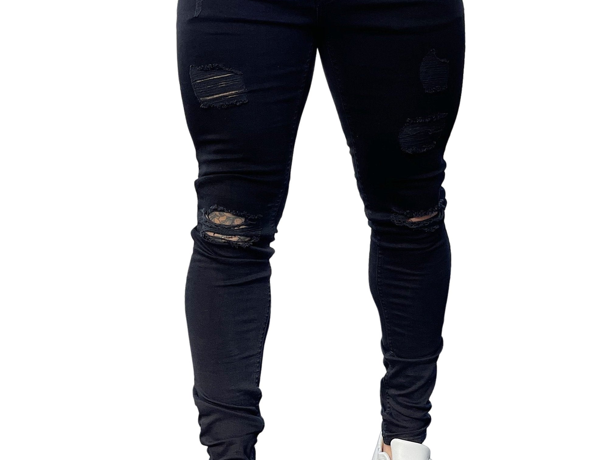 A-life - Black Skinny Jeans for Men (PRE-ORDER DISPATCH DATE 25 September 2024) - Sarman Fashion - Wholesale Clothing Fashion Brand for Men from Canada