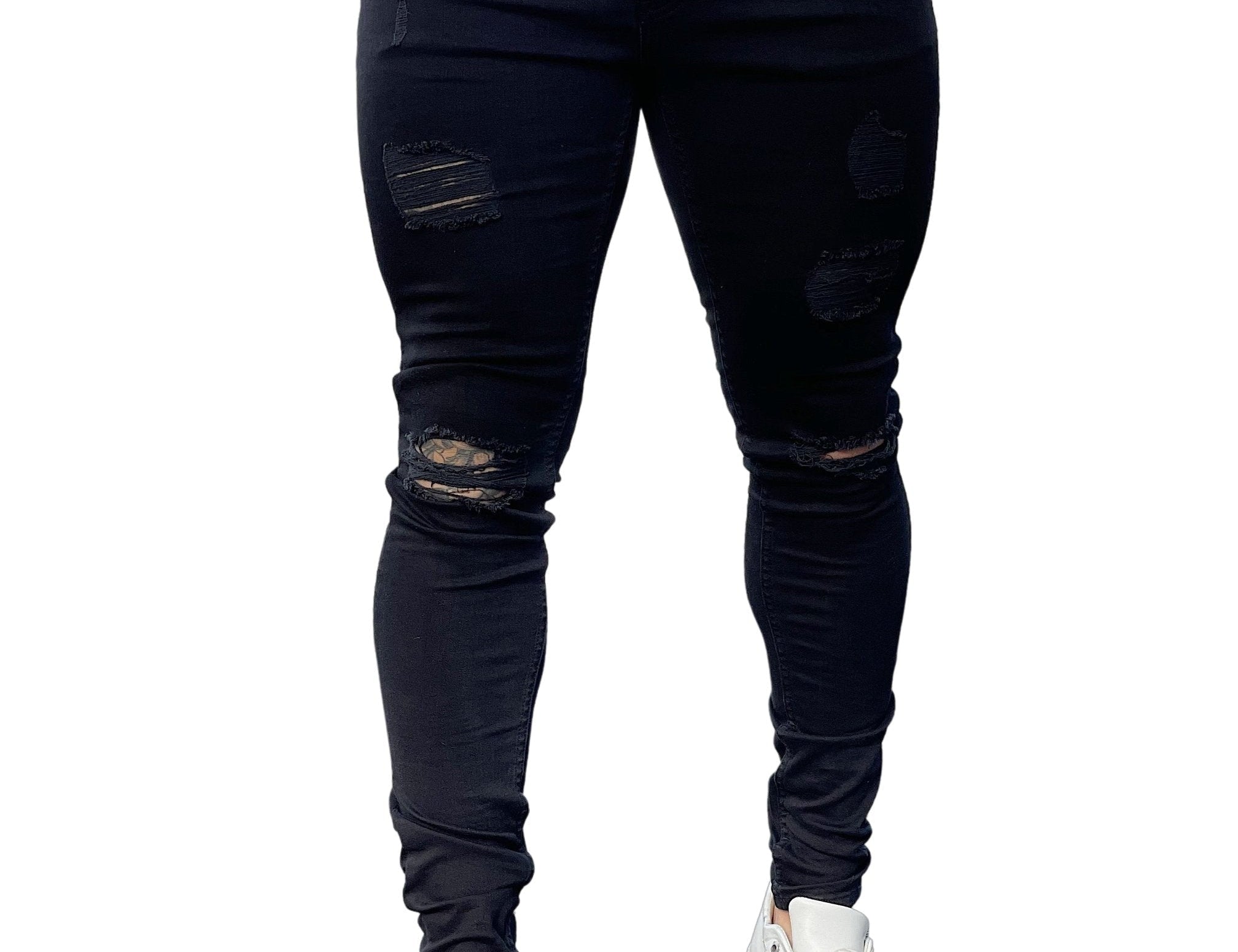 A-life - Black Skinny Jeans for Men (PRE-ORDER DISPATCH DATE 25 September 2024) - Sarman Fashion - Wholesale Clothing Fashion Brand for Men from Canada