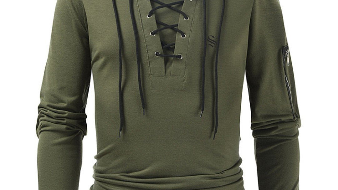 Aikan - Long Sleeve Shirt with Hood for Men - Sarman Fashion - Wholesale Clothing Fashion Brand for Men from Canada