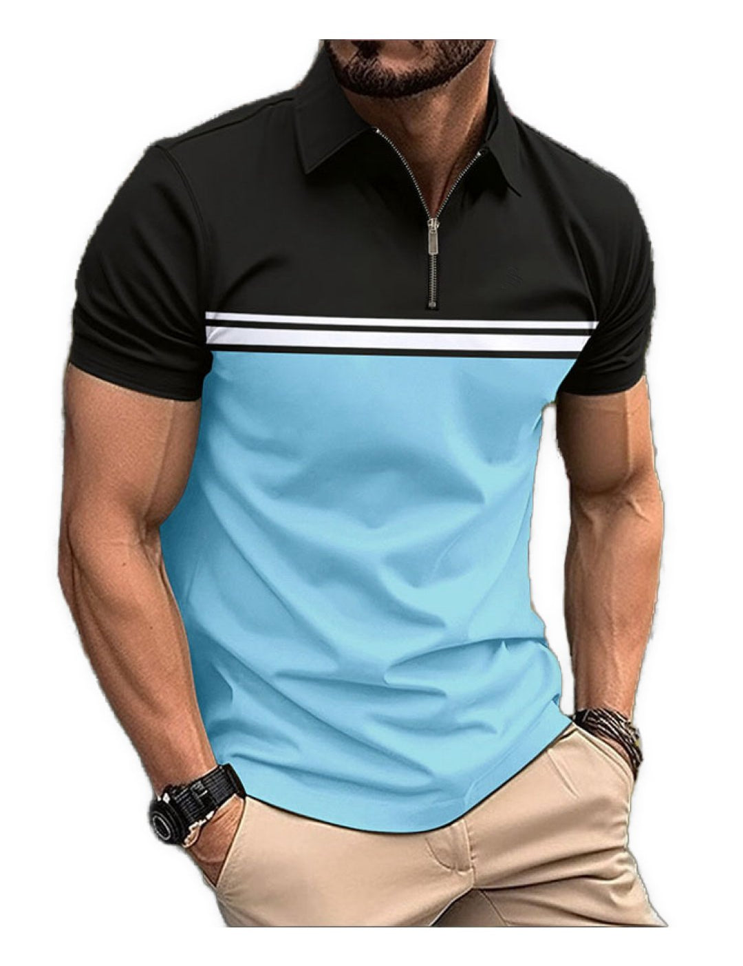 Aiuridi - Polo Shirt for Men - Sarman Fashion - Wholesale Clothing Fashion Brand for Men from Canada