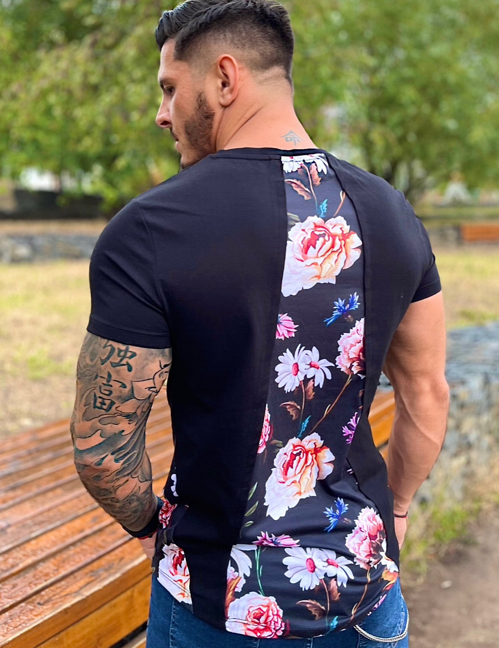 Alluring - Black T-shirt for Men - Sarman Fashion - Wholesale Clothing Fashion Brand for Men from Canada