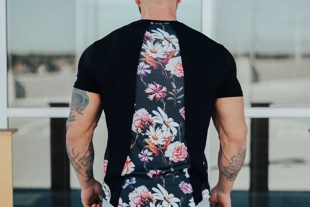 Alluring - Black T-shirt for Men - Sarman Fashion - Wholesale Clothing Fashion Brand for Men from Canada