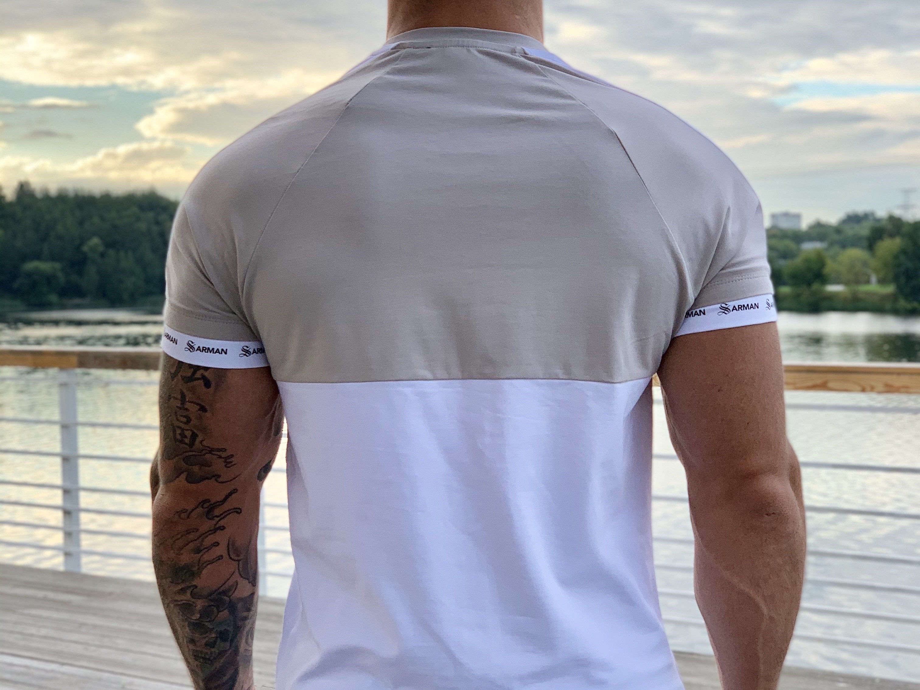 Almighty - White/Grey T-shirt for Men (PRE-ORDER DISPATCH DATE 25 SEPTEMBER) - Sarman Fashion - Wholesale Clothing Fashion Brand for Men from Canada