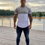 Almighty - White/Grey T-shirt for Men (PRE-ORDER DISPATCH DATE 25 SEPTEMBER) - Sarman Fashion - Wholesale Clothing Fashion Brand for Men from Canada