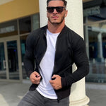 Alpha Male - Black Long Sleeve Sweatshirt for Men - Sarman Fashion - Wholesale Clothing Fashion Brand for Men from Canada