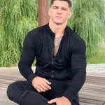 Alpha Male - Black Long Sleeve Sweatshirt for Men (PRE-ORDER DISPATCH DATE 25 SEPTEMBER) - Sarman Fashion - Wholesale Clothing Fashion Brand for Men from Canada