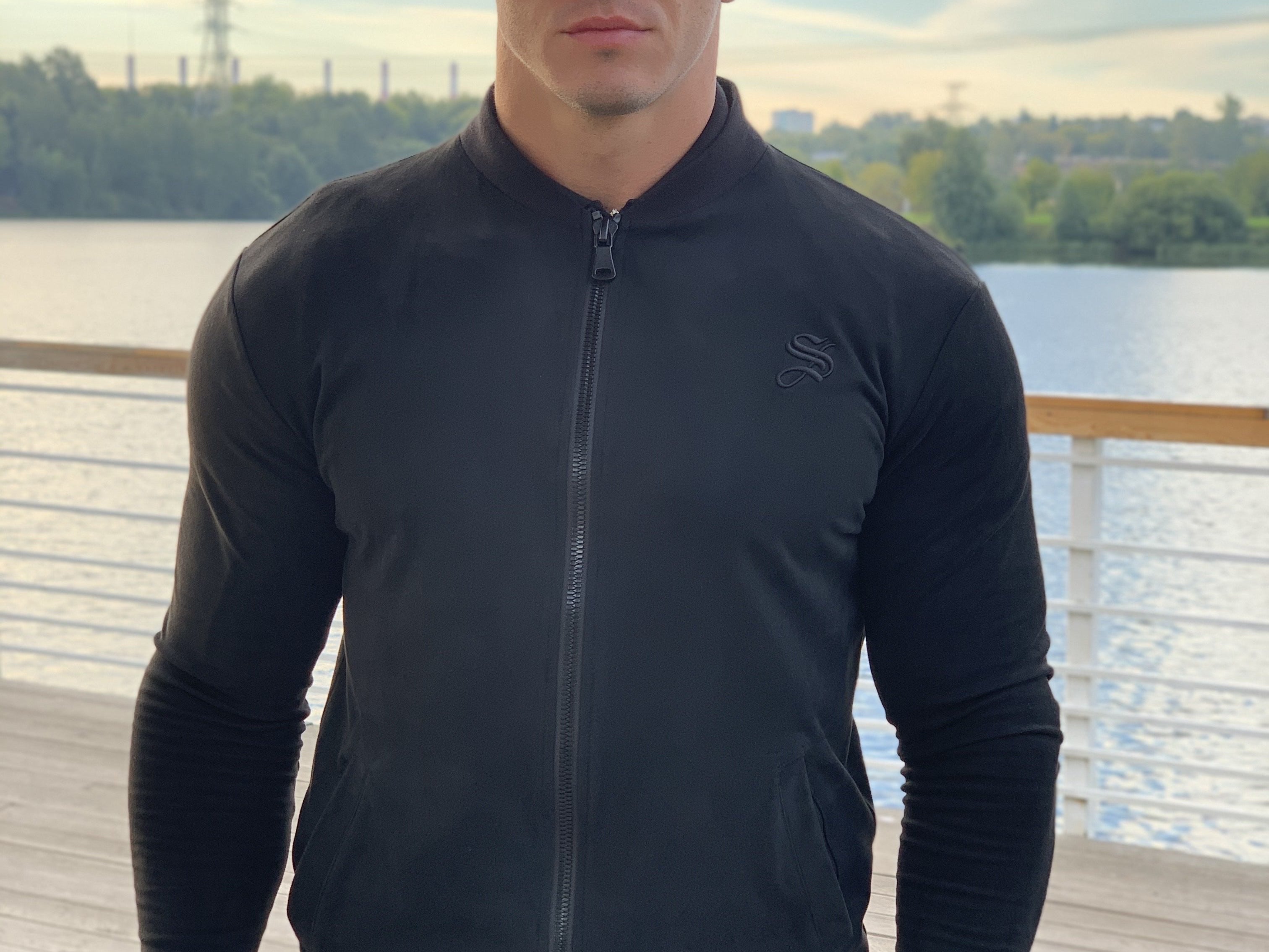 Alpha Male - Black Long Sleeve Sweatshirt for Men (PRE-ORDER DISPATCH DATE 25 SEPTEMBER) - Sarman Fashion - Wholesale Clothing Fashion Brand for Men from Canada