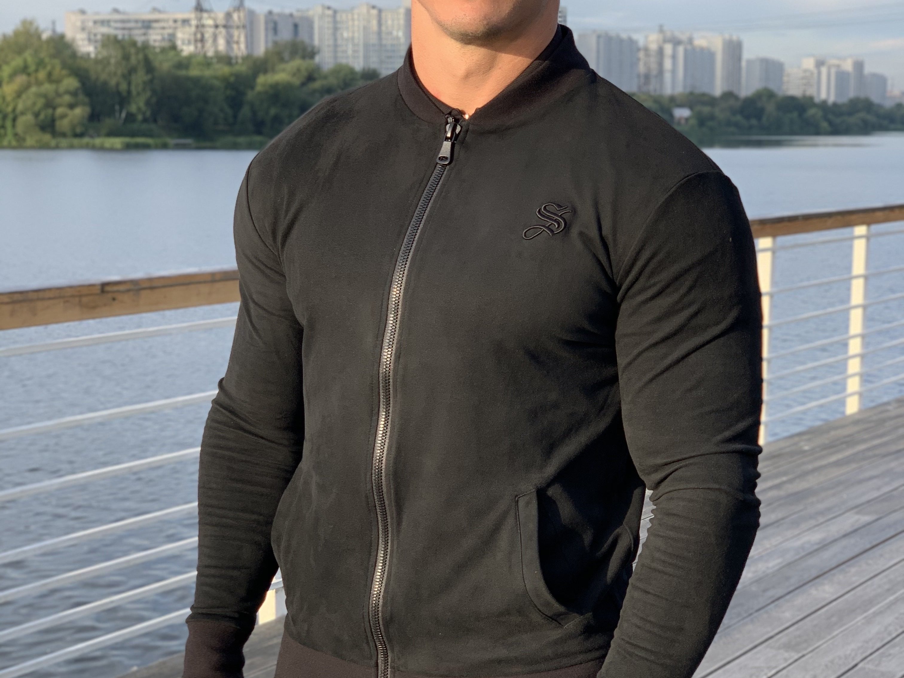 Alpha Male - Black Long Sleeve Sweatshirt for Men (PRE-ORDER DISPATCH DATE 25 SEPTEMBER) - Sarman Fashion - Wholesale Clothing Fashion Brand for Men from Canada