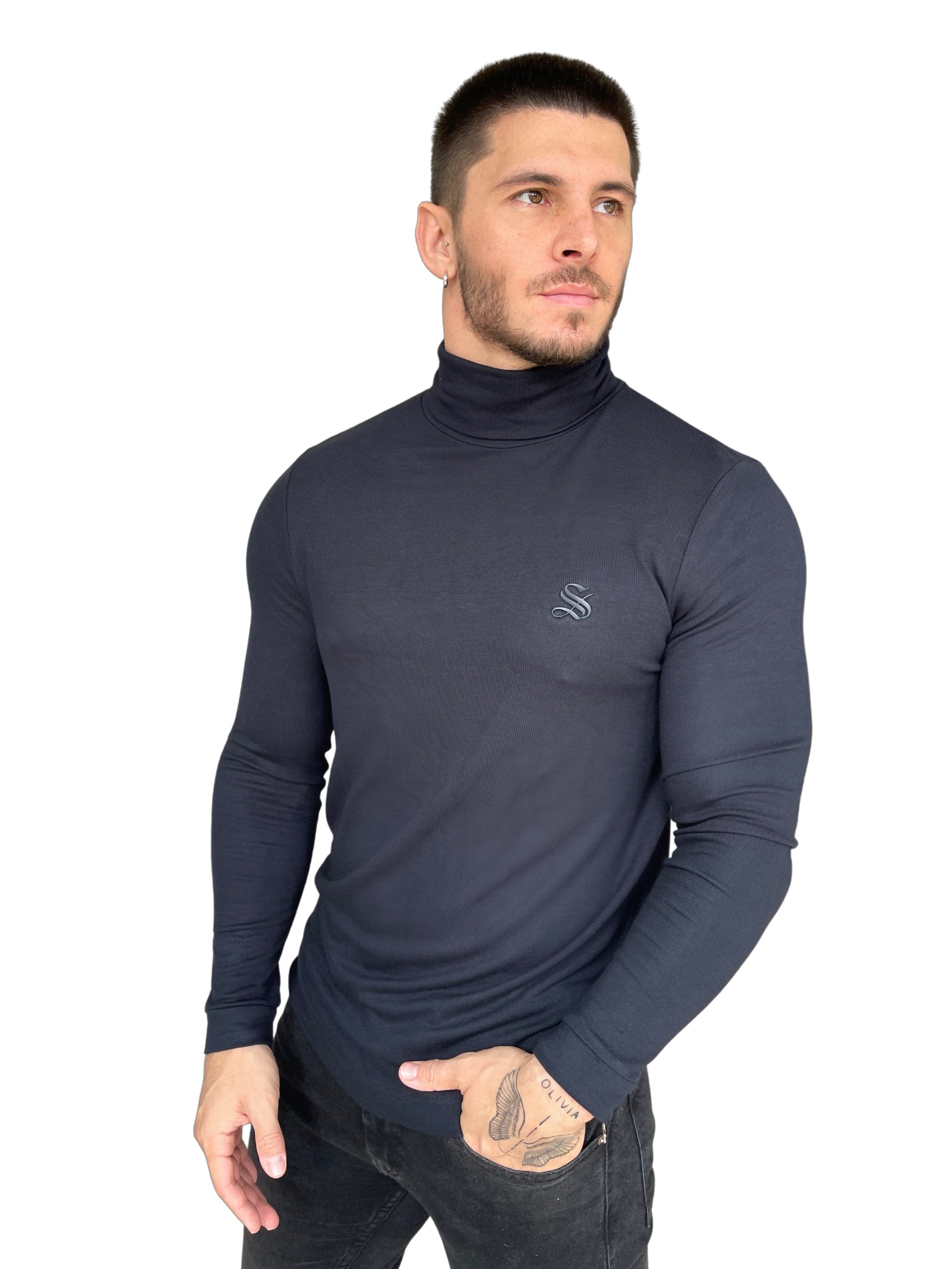 Amsterdam - Black Long Sleeve shirt for Men - Sarman Fashion - Wholesale Clothing Fashion Brand for Men from Canada
