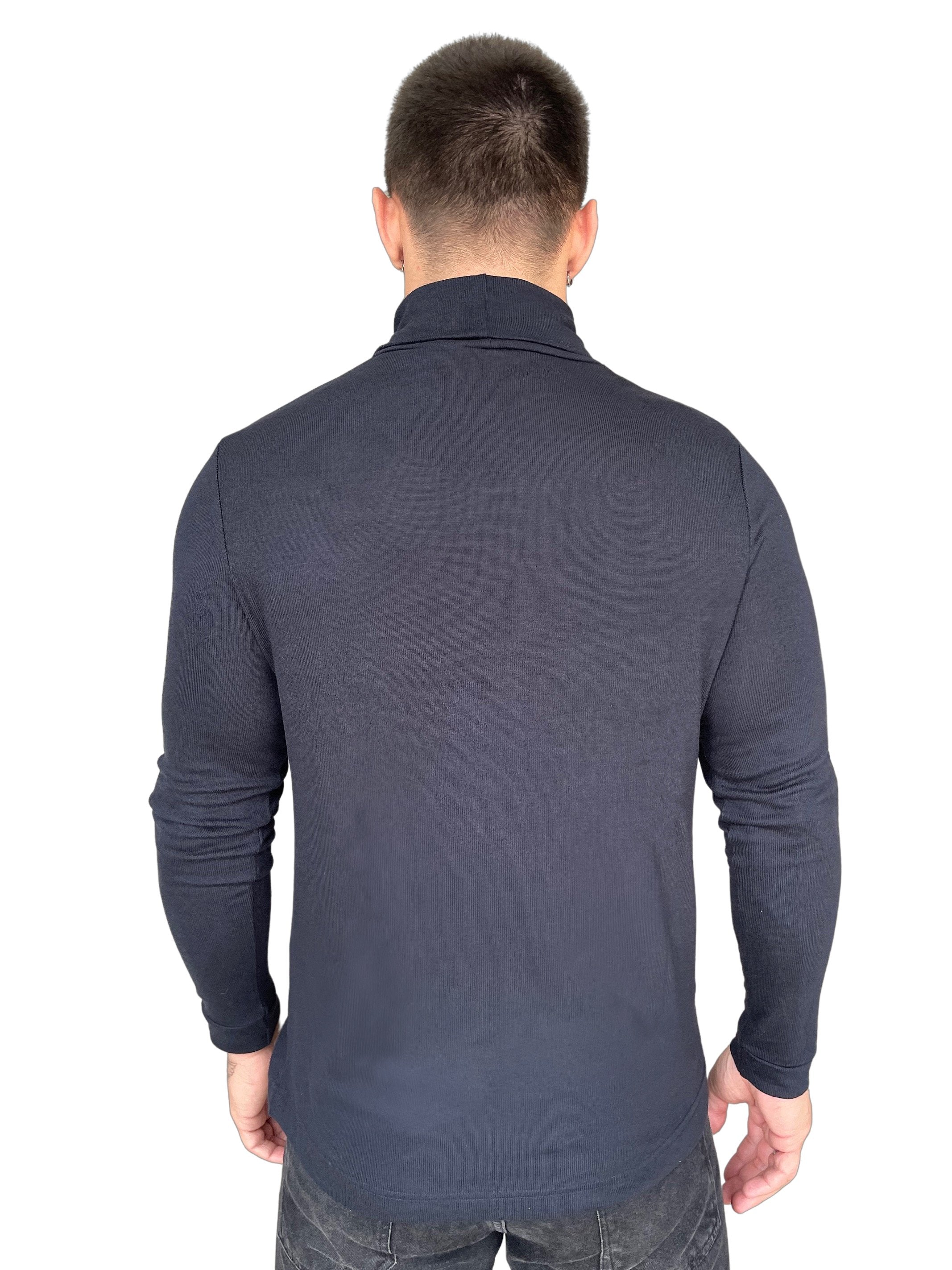 Amsterdam - Black Long Sleeve shirt for Men - Sarman Fashion - Wholesale Clothing Fashion Brand for Men from Canada