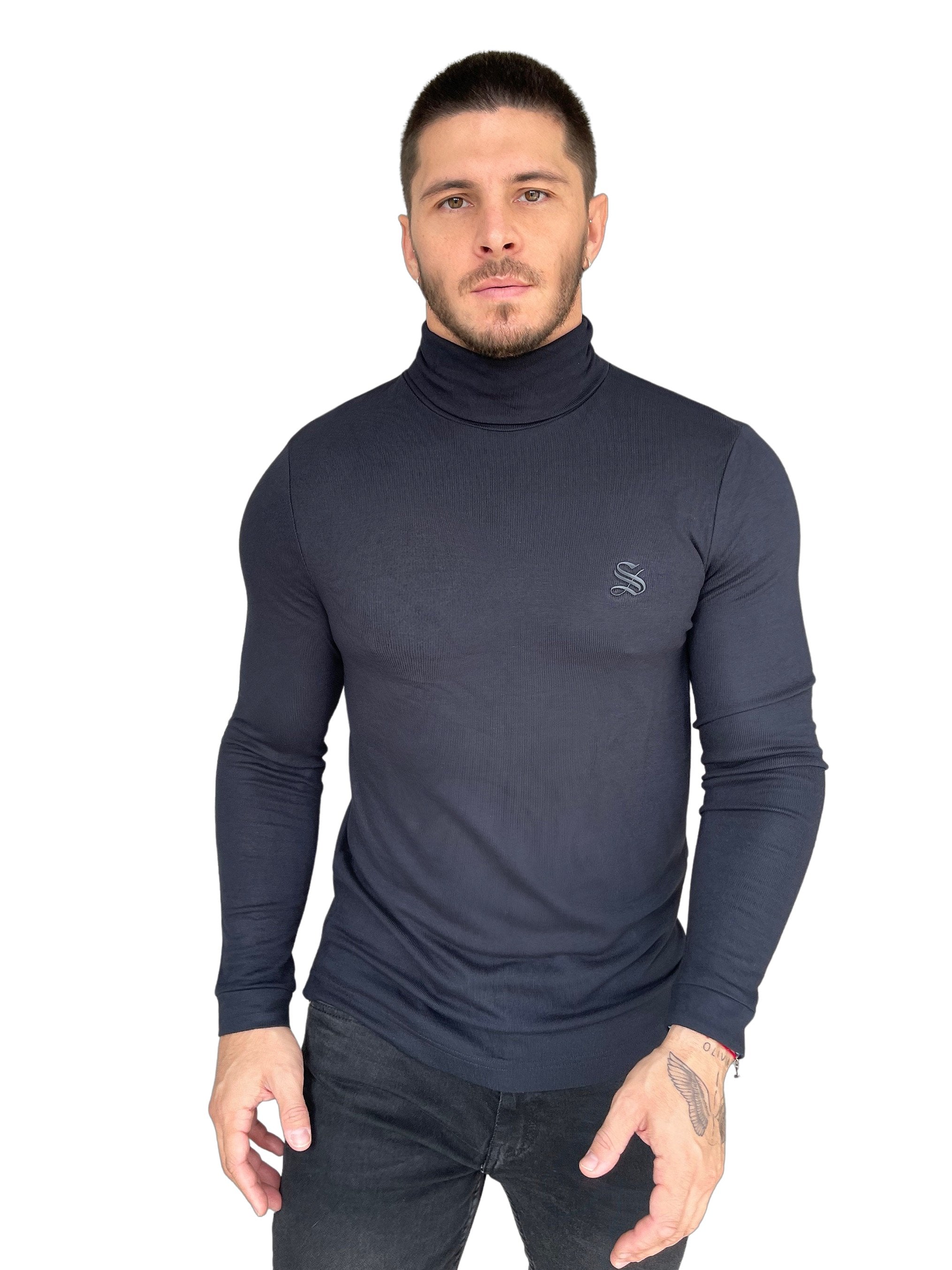 Amsterdam - Black Long Sleeve shirt for Men - Sarman Fashion - Wholesale Clothing Fashion Brand for Men from Canada